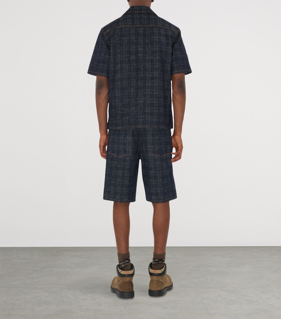 Denim Check Shirt INDIGO IP CHECK Image 4