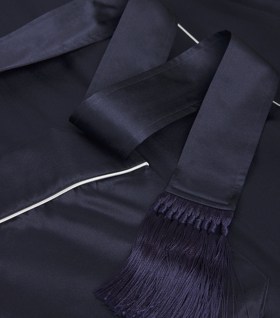 Silk Bailey Robe NAVY Image 5