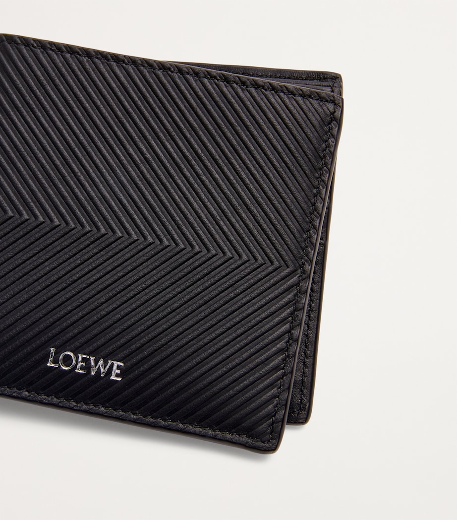 Textured Leather Bifold Wallet BLACK Image 5