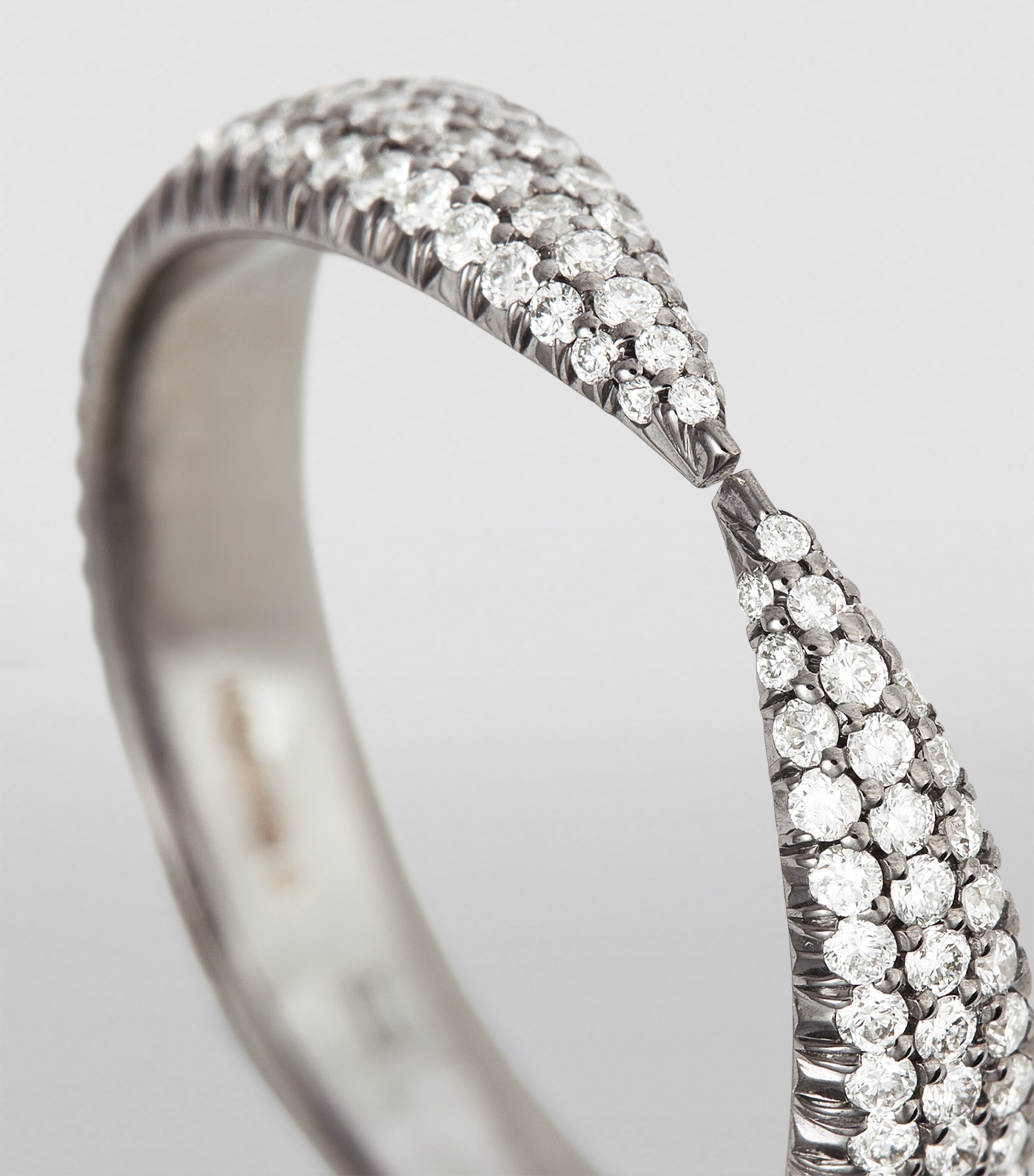 Eva Fehren Blackened White Gold and Diamond Kissing Claw Ring White Gold Image 6