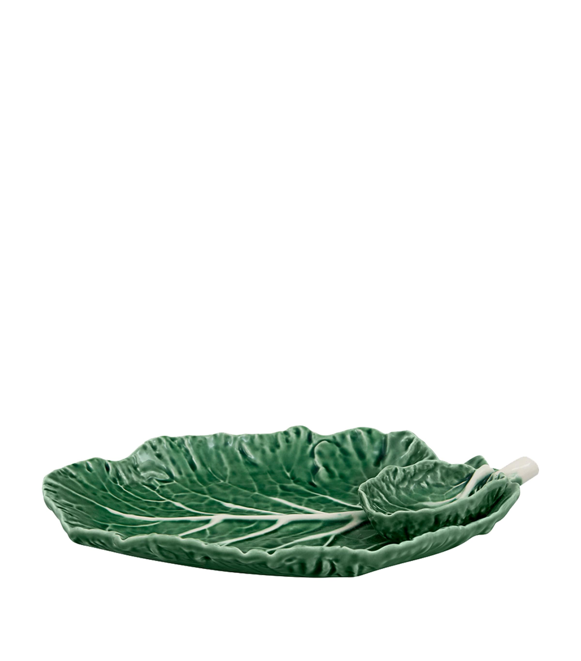 Bordallo Pinheiro Cabbage Platter With Bowl