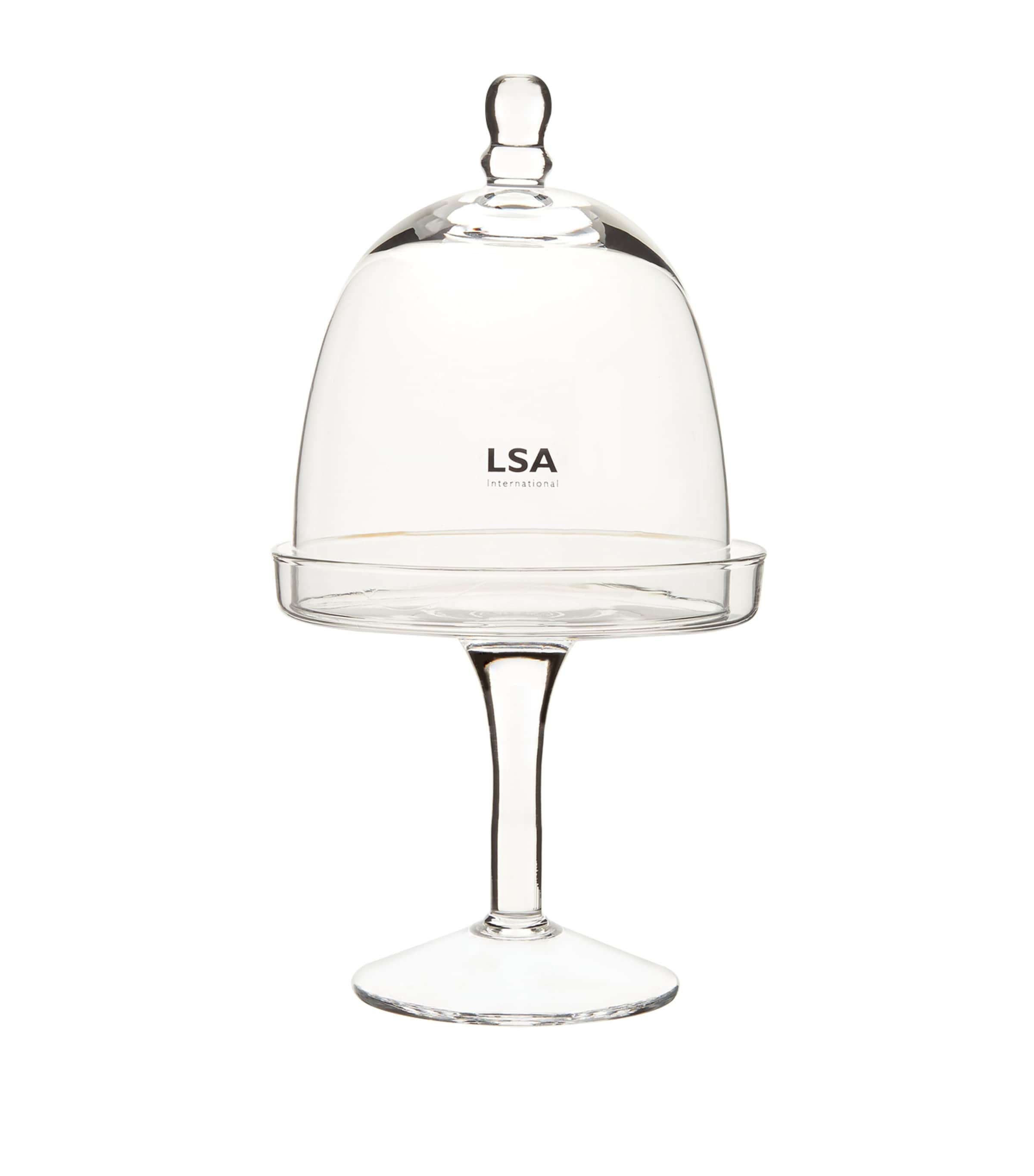 Lsa International Serving Stand With Dome In Transparent