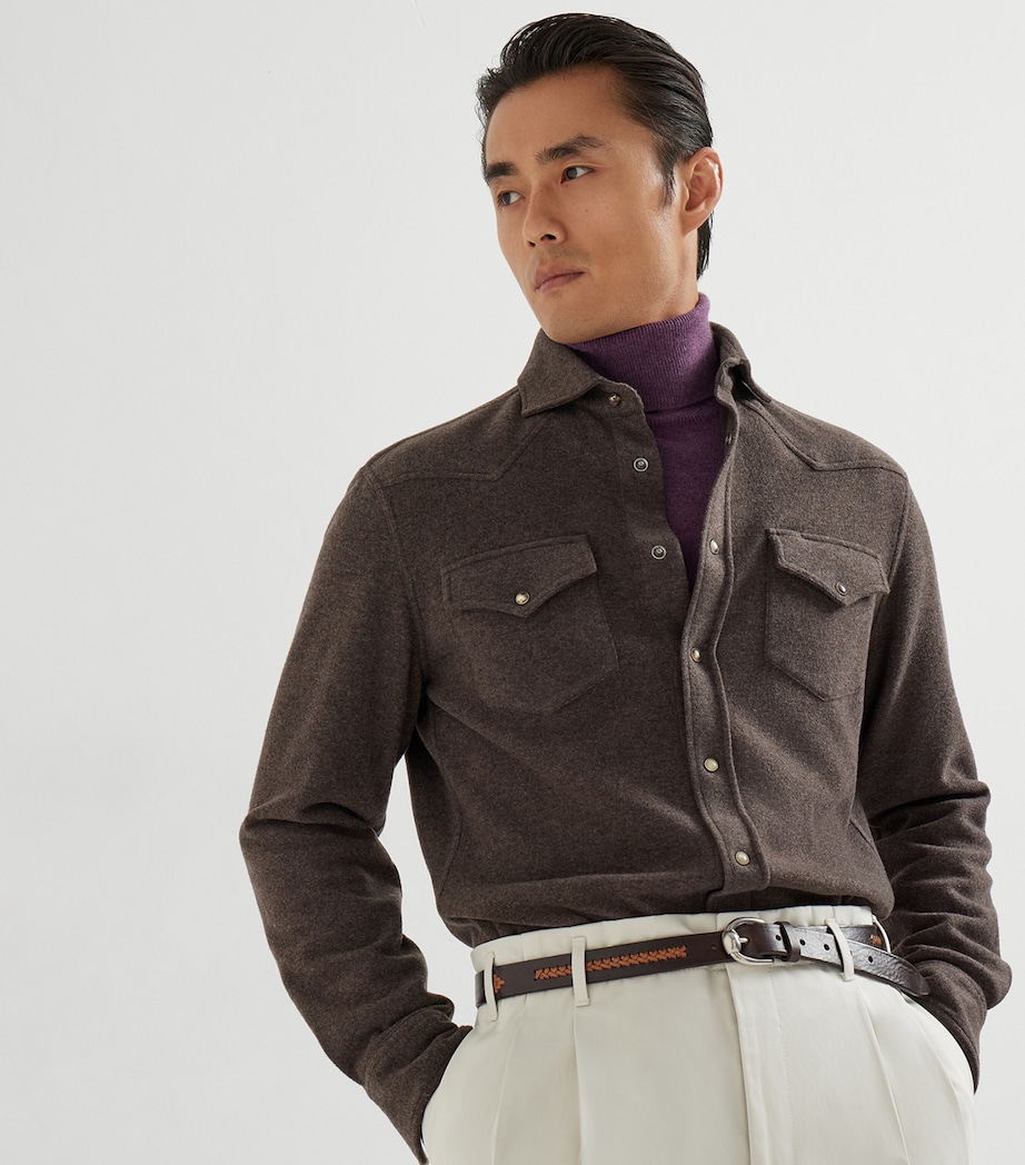Virgin Wool Overshirt C2559 Image 5