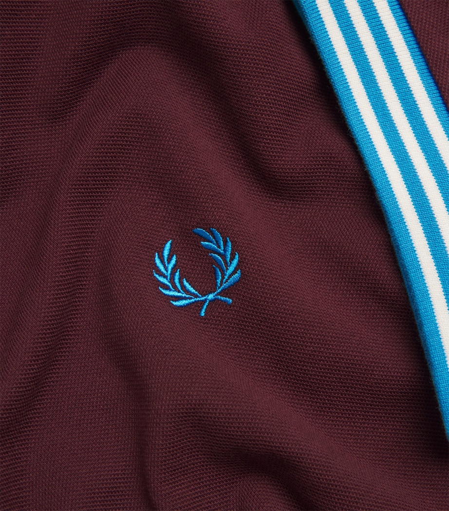 Cotton Striped Cuff T-Shirt 597-OXBLOOD Image 5