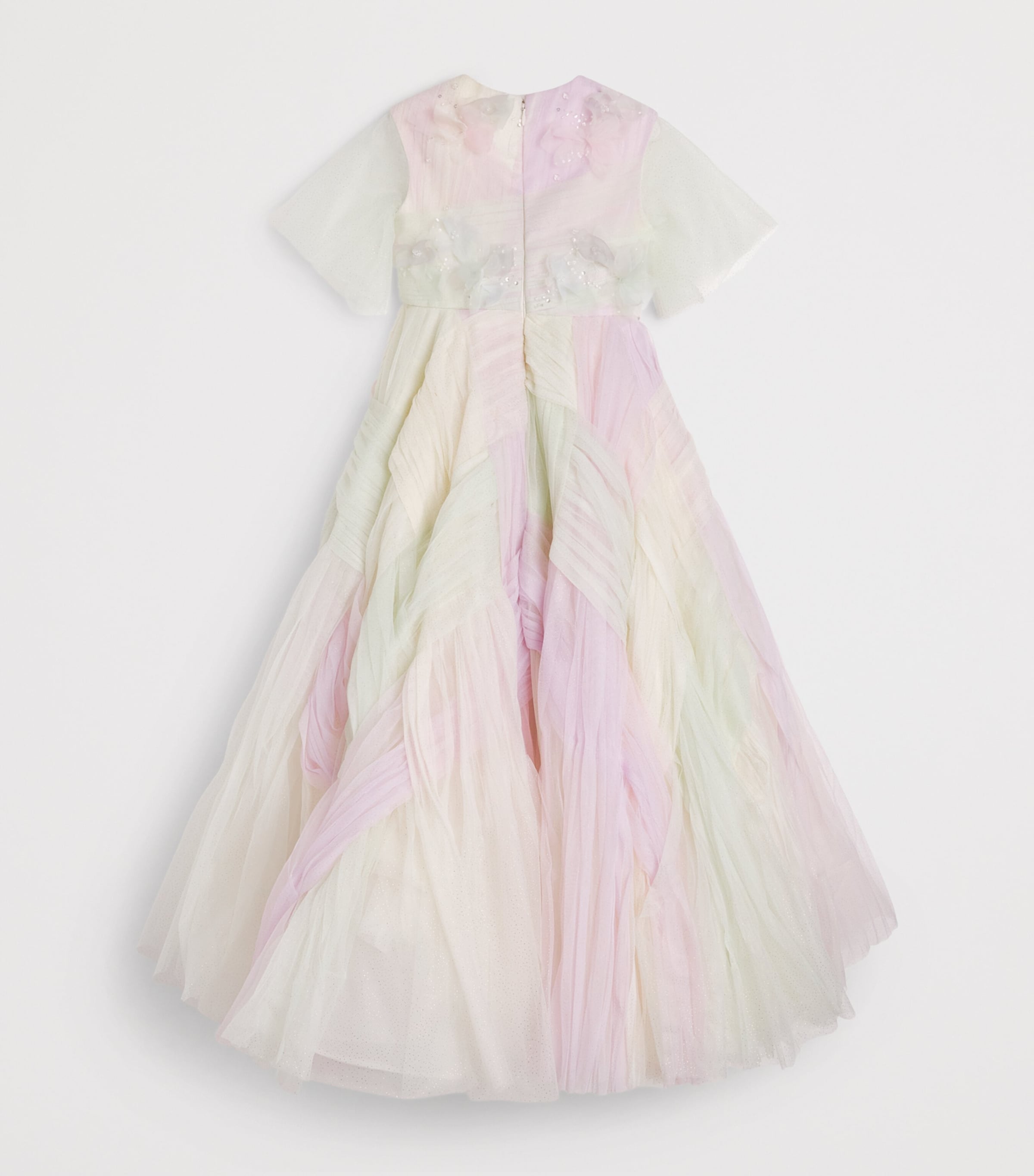 Tulle Floral Maxi Dress (6-10 Years) IVORY Image 2