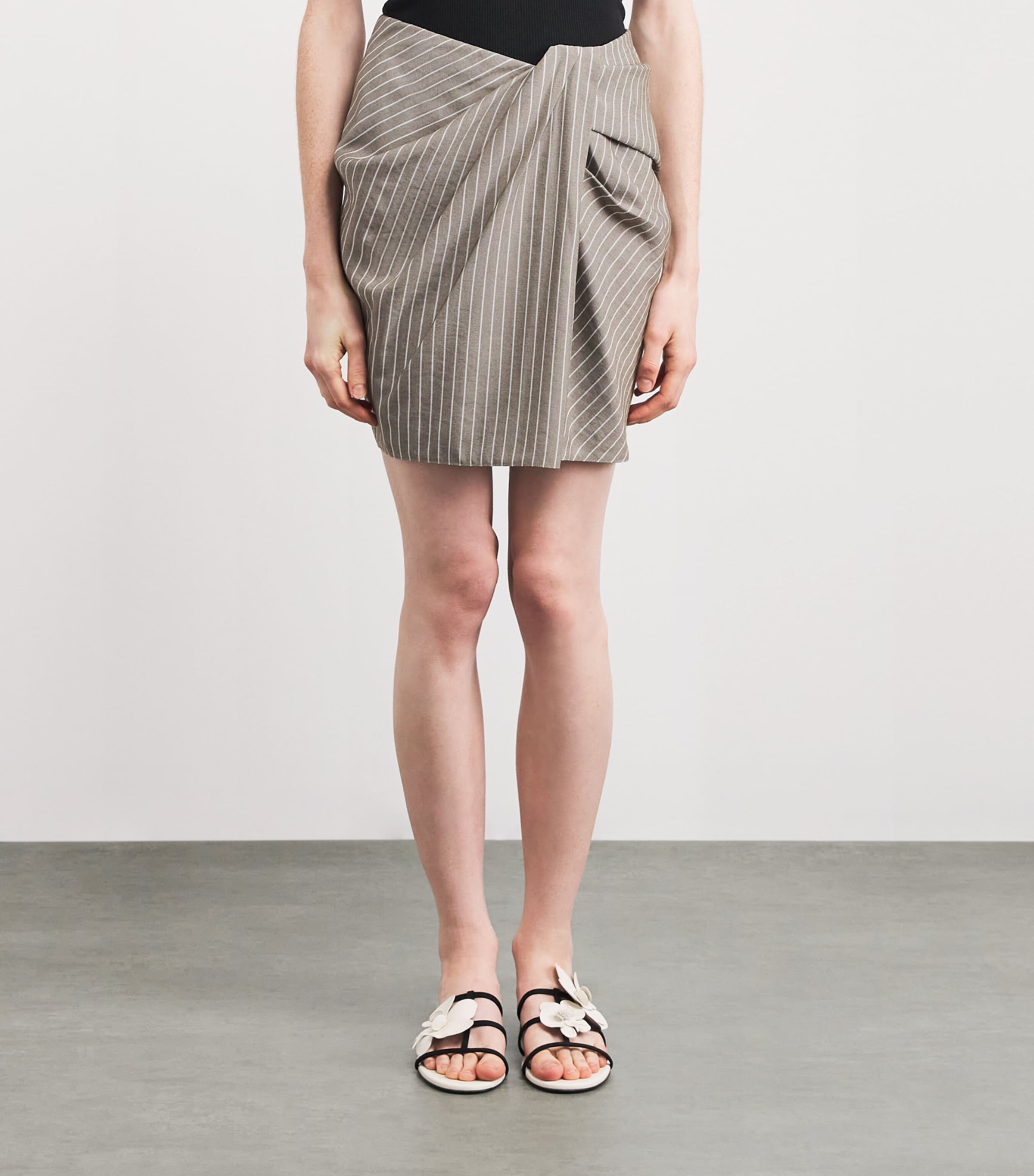 Stripe Illias Mini Skirt M00 ECRU Image 3