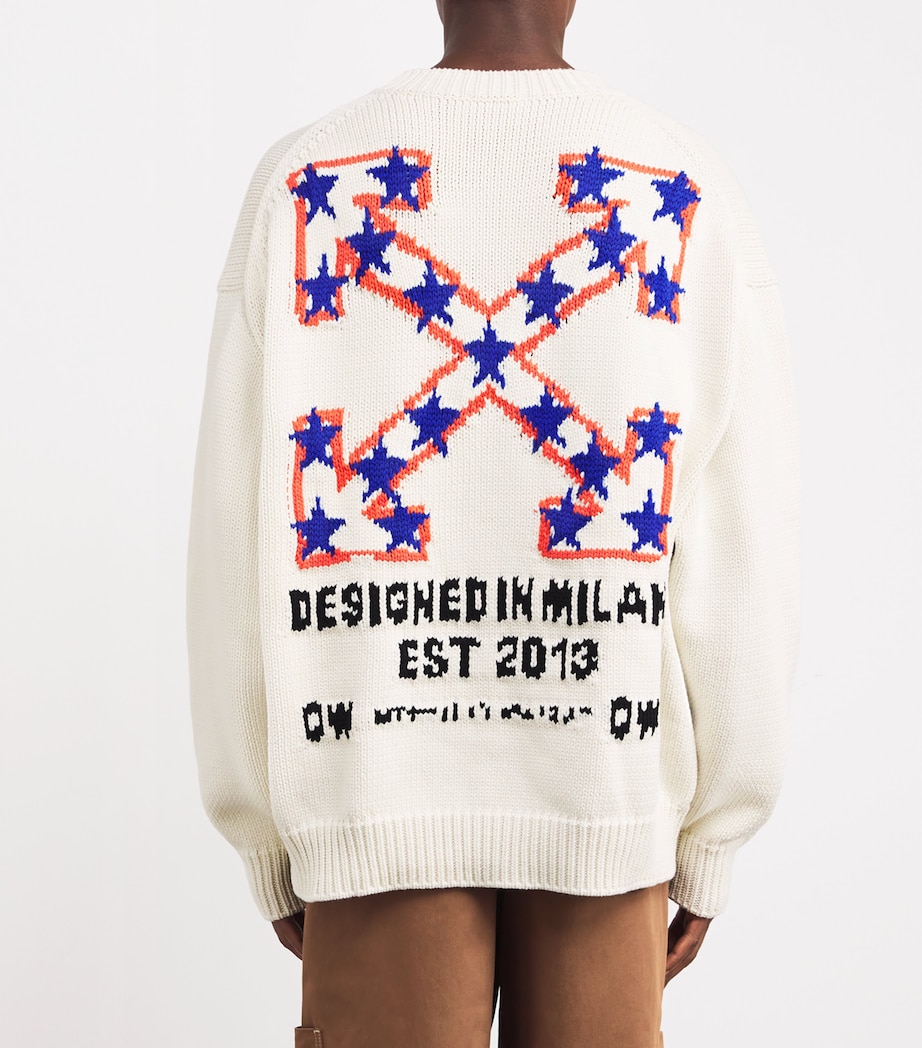 Star Arrows Logo Sweater WHITE ASPARAGUS Image 4