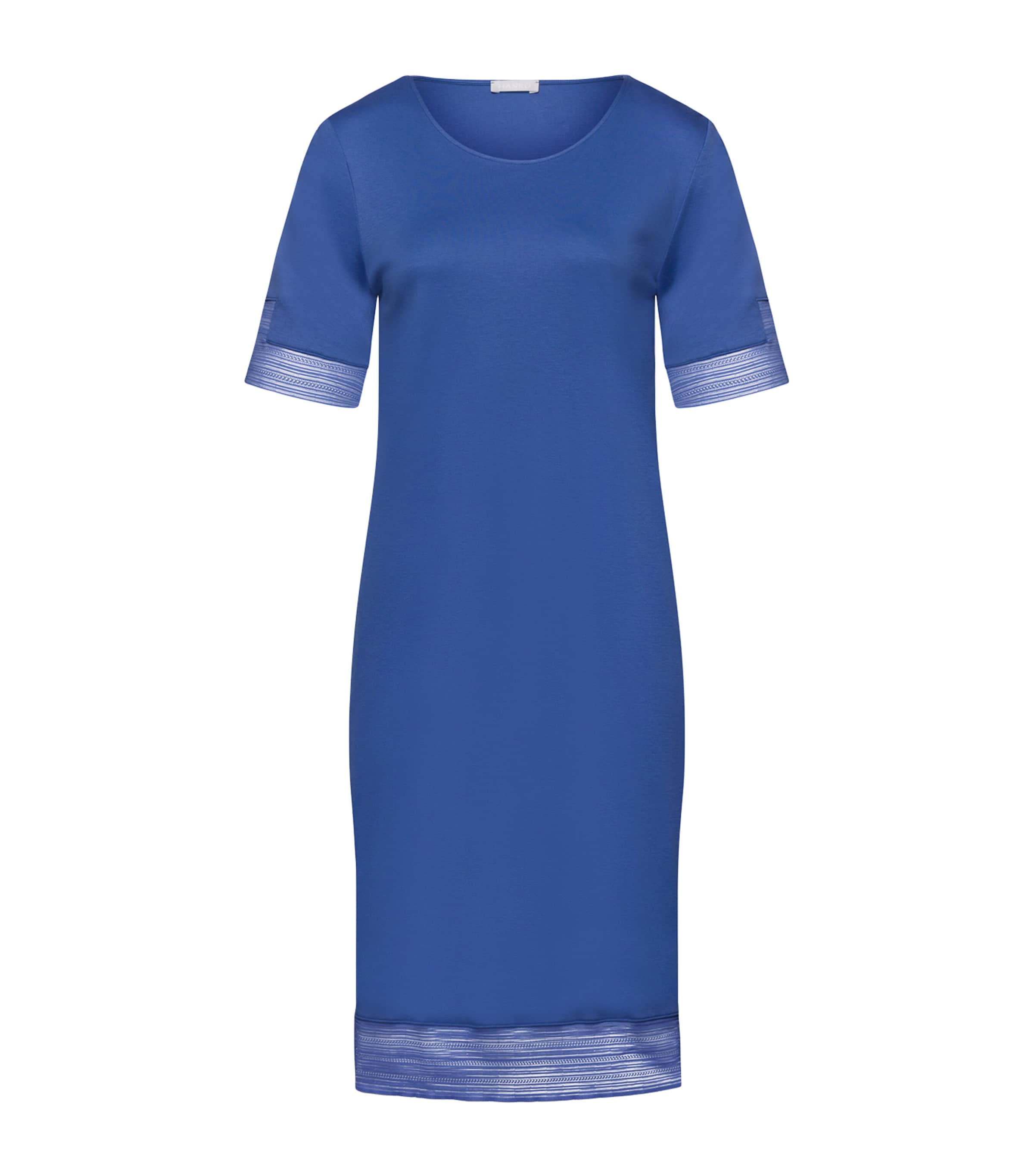 Shop Hanro Cotton Lace-trim Sophie Nightdress In Blue