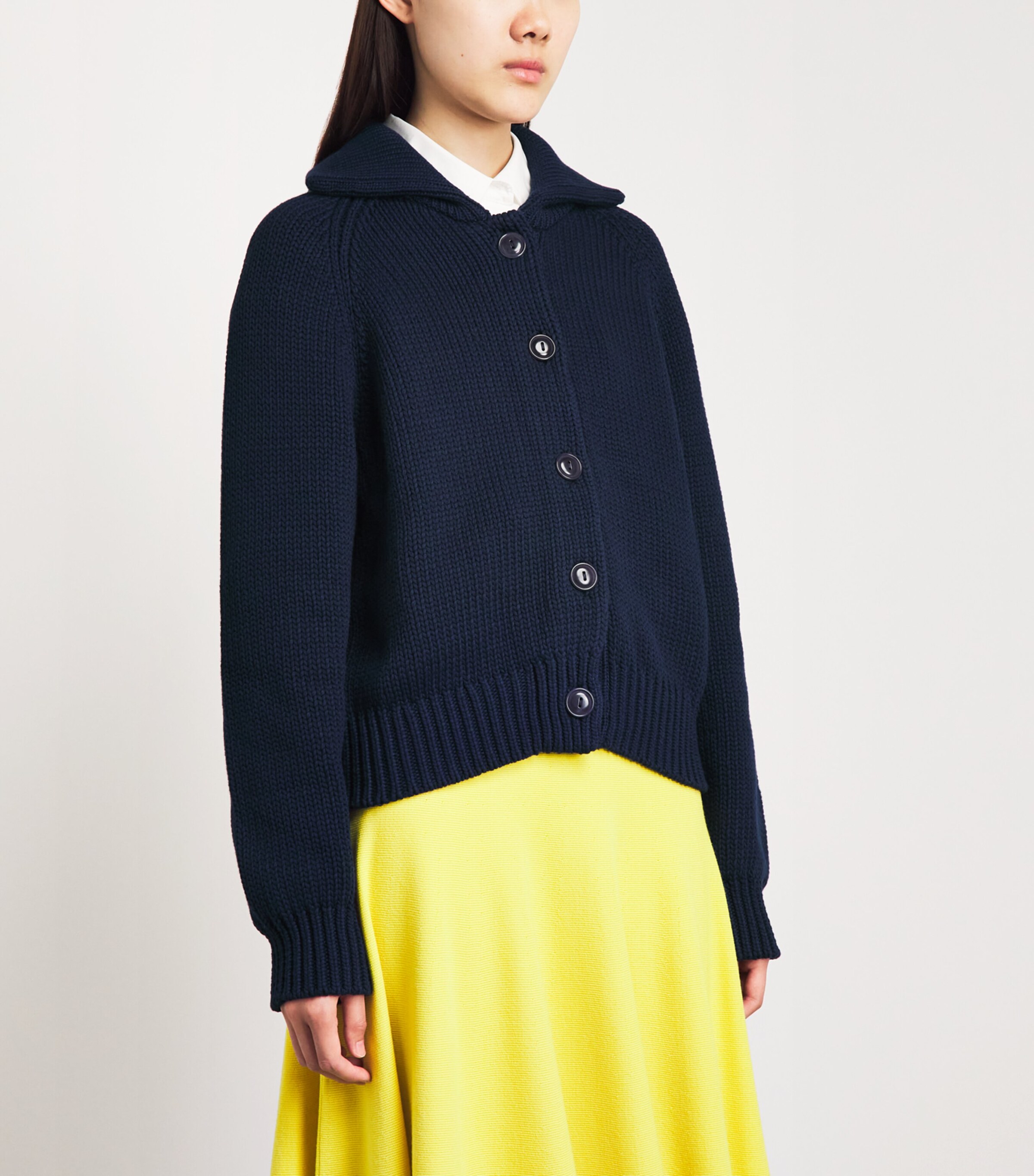 Polo Ralph Lauren Womens Knitted Button-Up Cardigan Cruise Navy Image 4