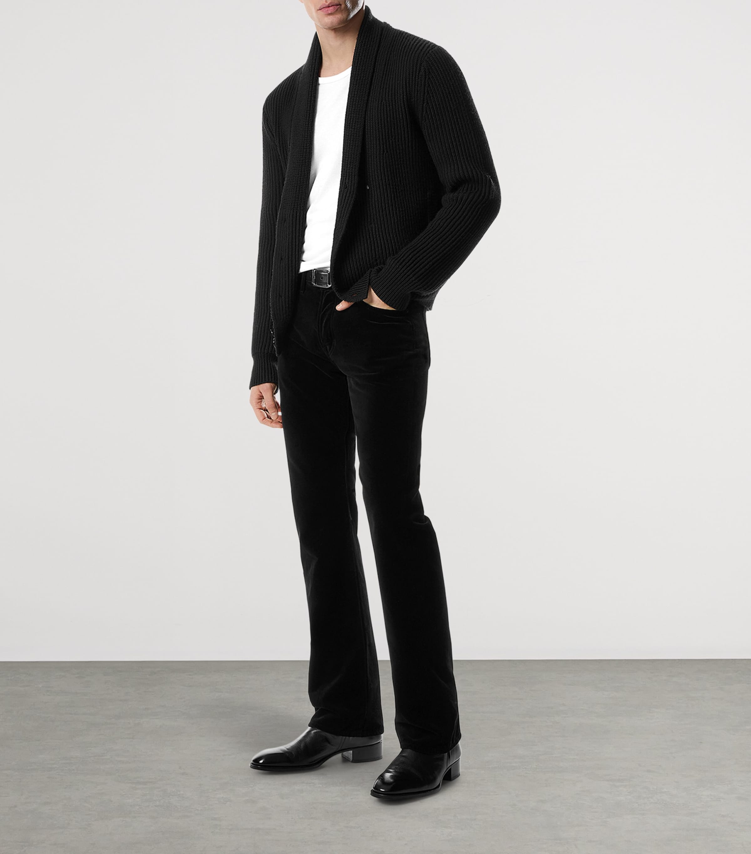 Wool-Silk Double-Breasted Cardigan LB999 Image 2