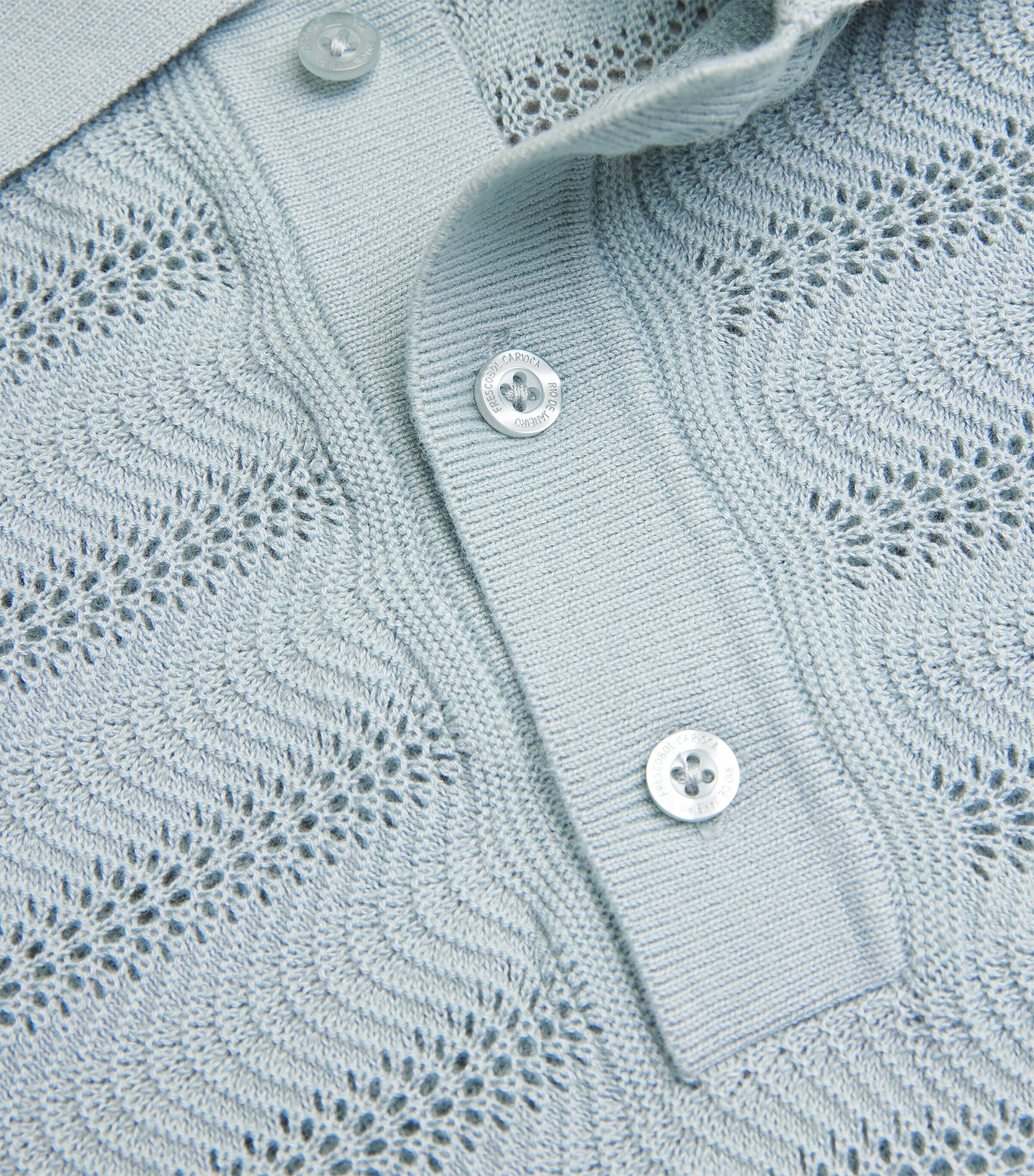 Cotton Vidal Polo Shirt 902-COASTAL BLUE Image 5