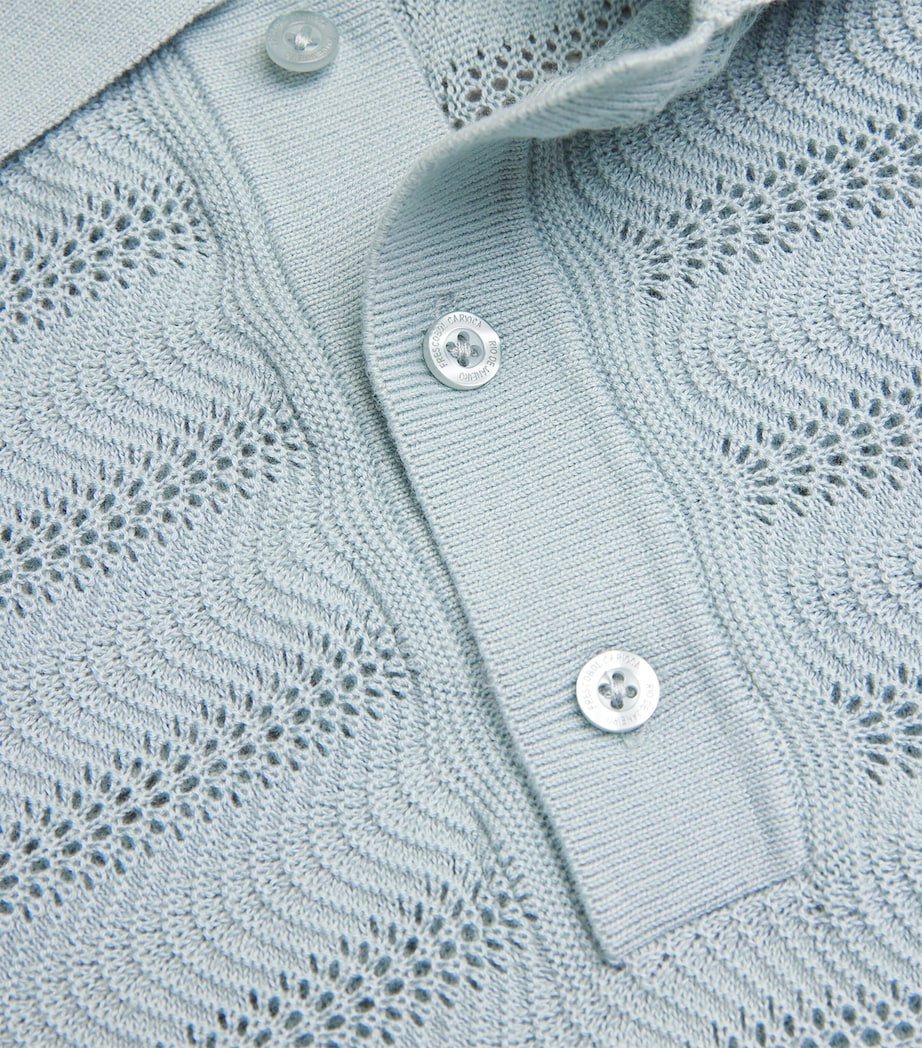 Cotton Vidal Polo Shirt 902-COASTAL BLUE Image 5