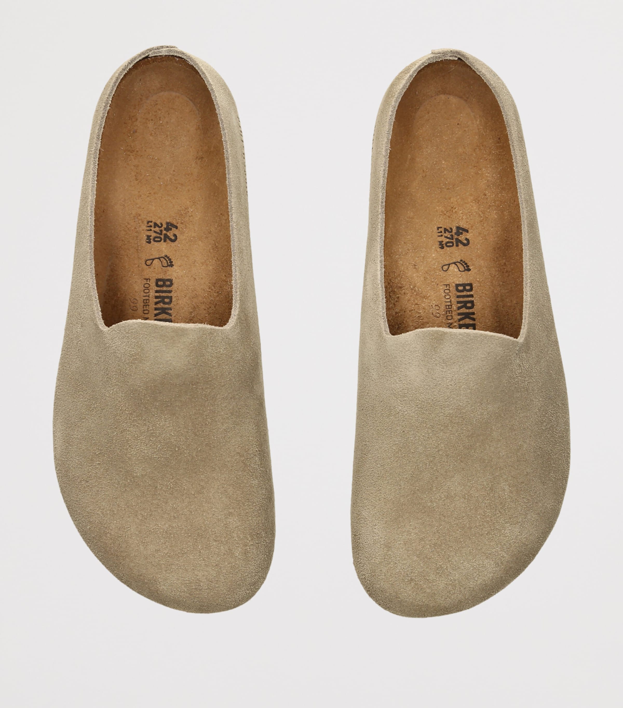 Birkenstock Suede Amsterdam Wrapped Clogs Taupe Image 4