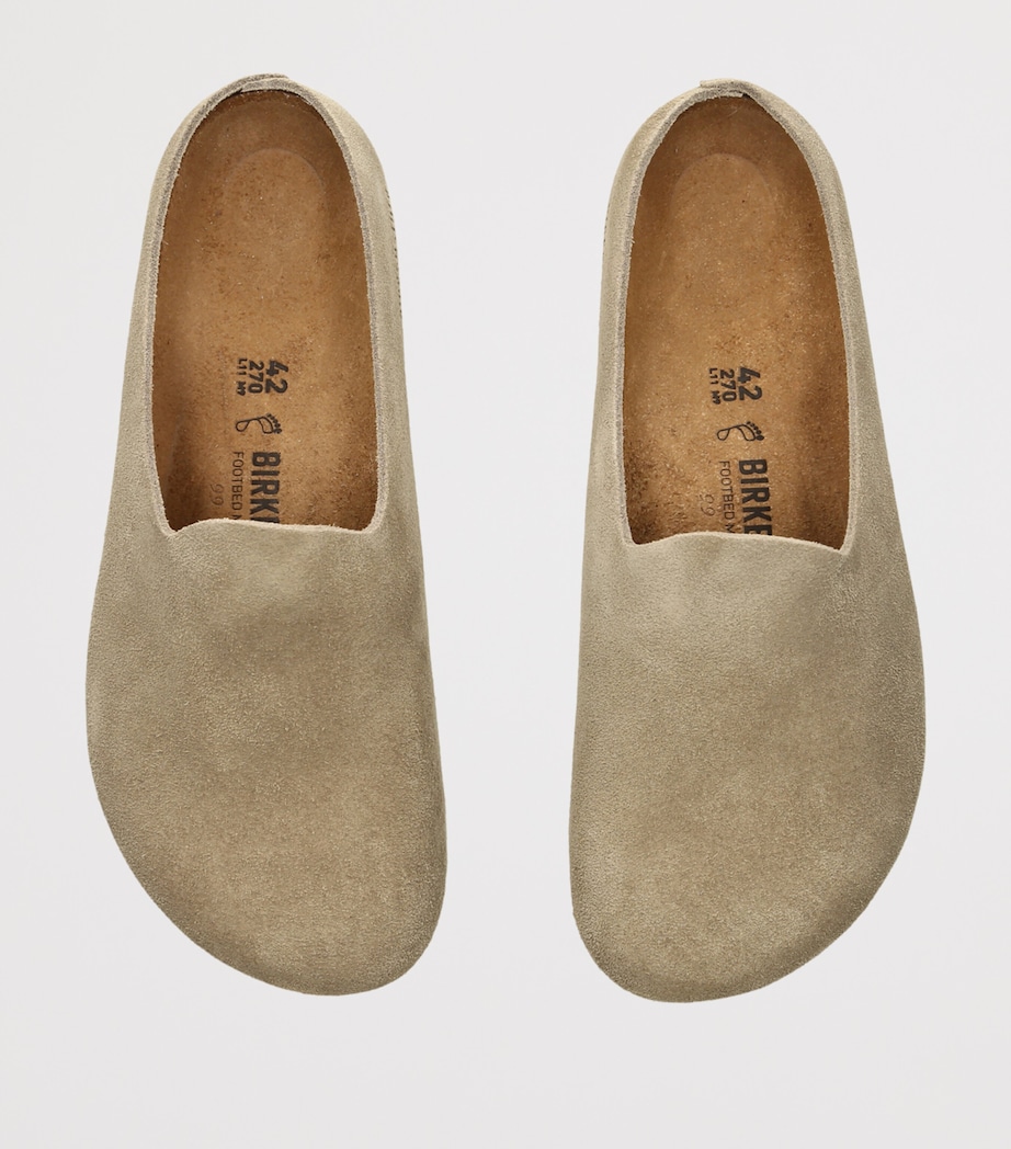 Birkenstock Suede Amsterdam Wrapped Clogs Taupe Image 4