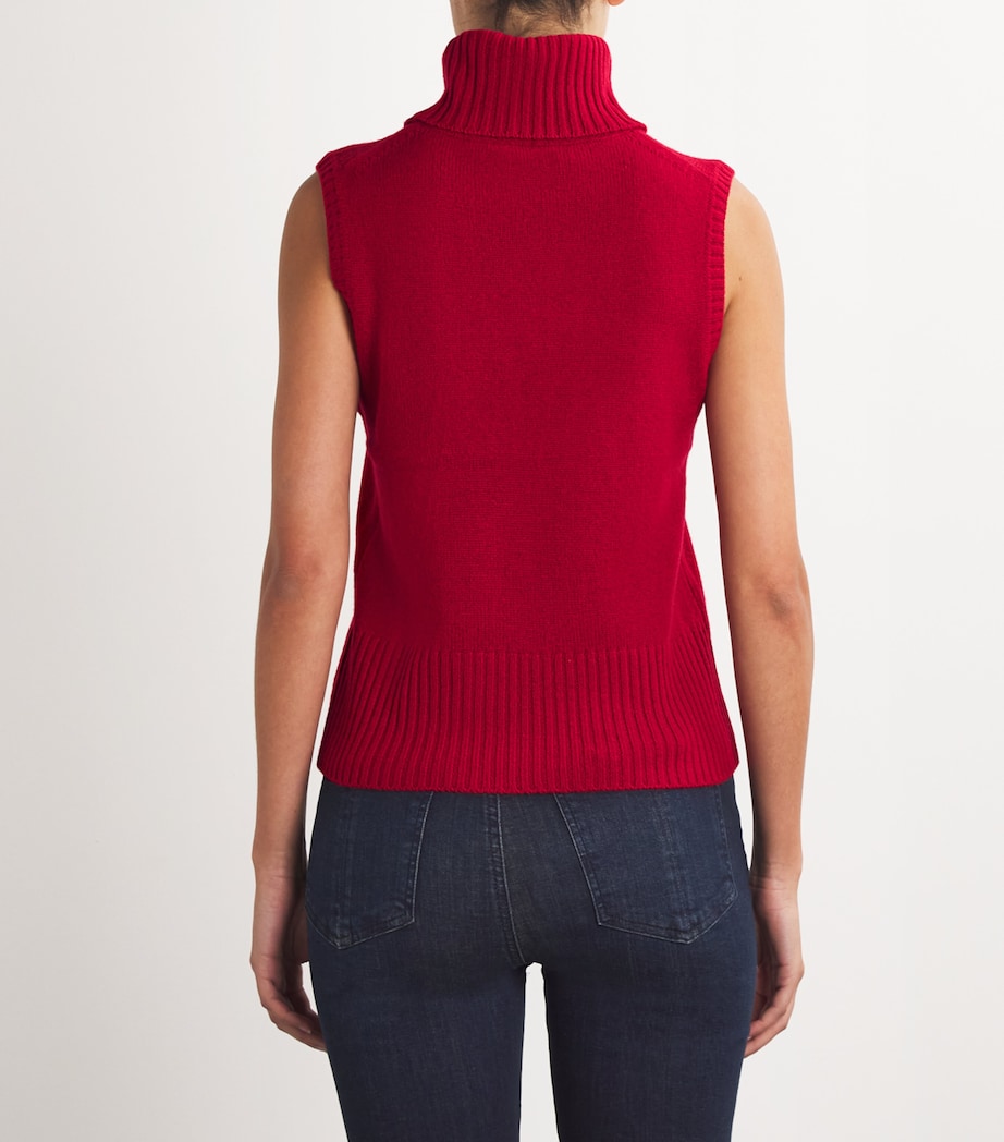 Cashmere Mazzy Sweater Vest R0023 CRIMSON Image 4