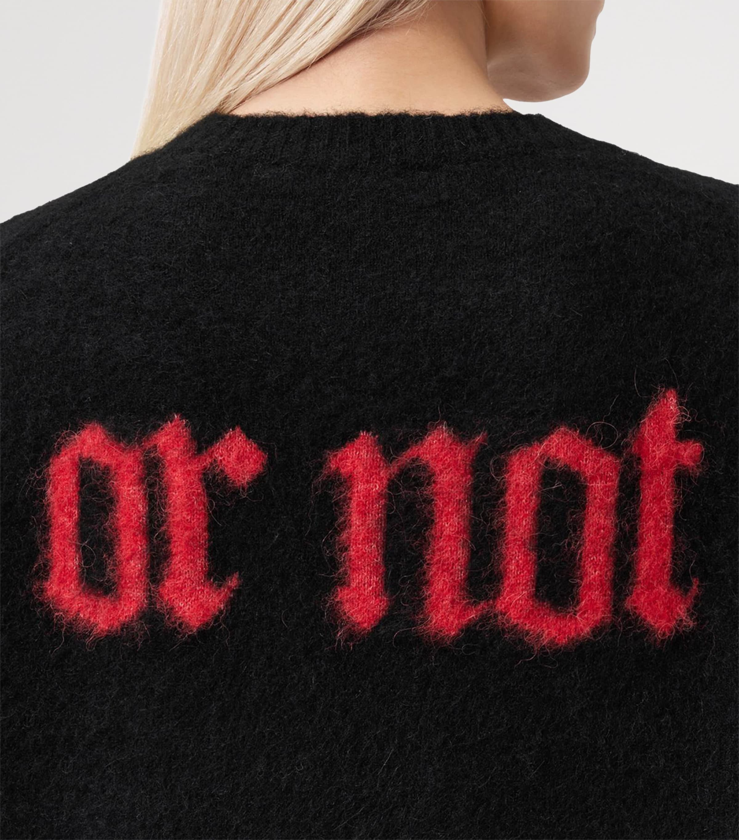 AllSaints Womens Brushed Lucky Sweater Black Image 6