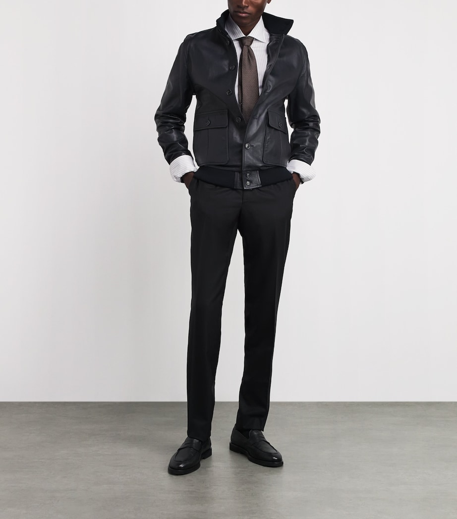 Isaia Mens Cotton-Silk Stripe Shirt Image 2