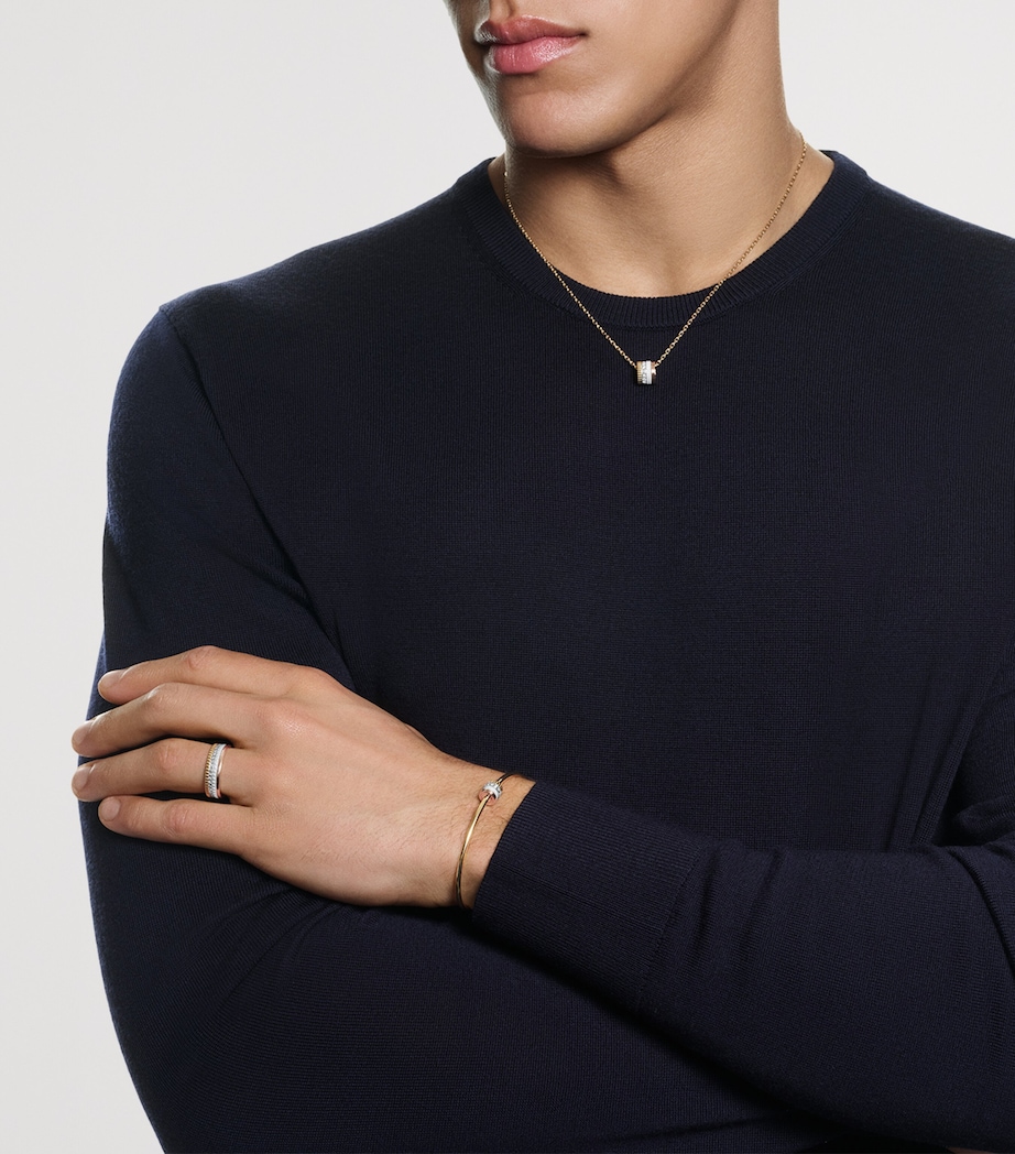 Mixed Gold and Diamond Quatre White Edition Bangle YELLOW GOLD Image 2