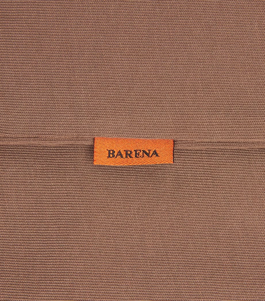 Barena Mens Cotton Jersey Henley Top Bronzo Image 6