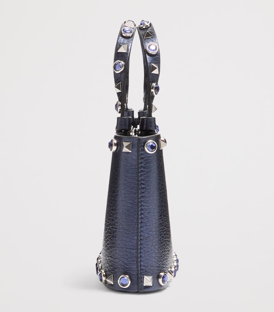 Valentino Garavani Mini Leather Rockstud Tote Bag Image 3