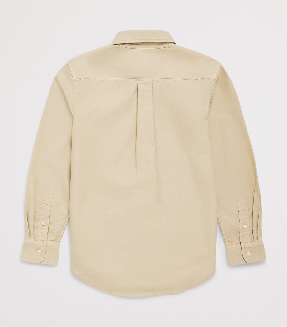 Ralph Lauren Kids Cotton Polo Pony Shirt (6-14 Years) Tallow Cream Image 2