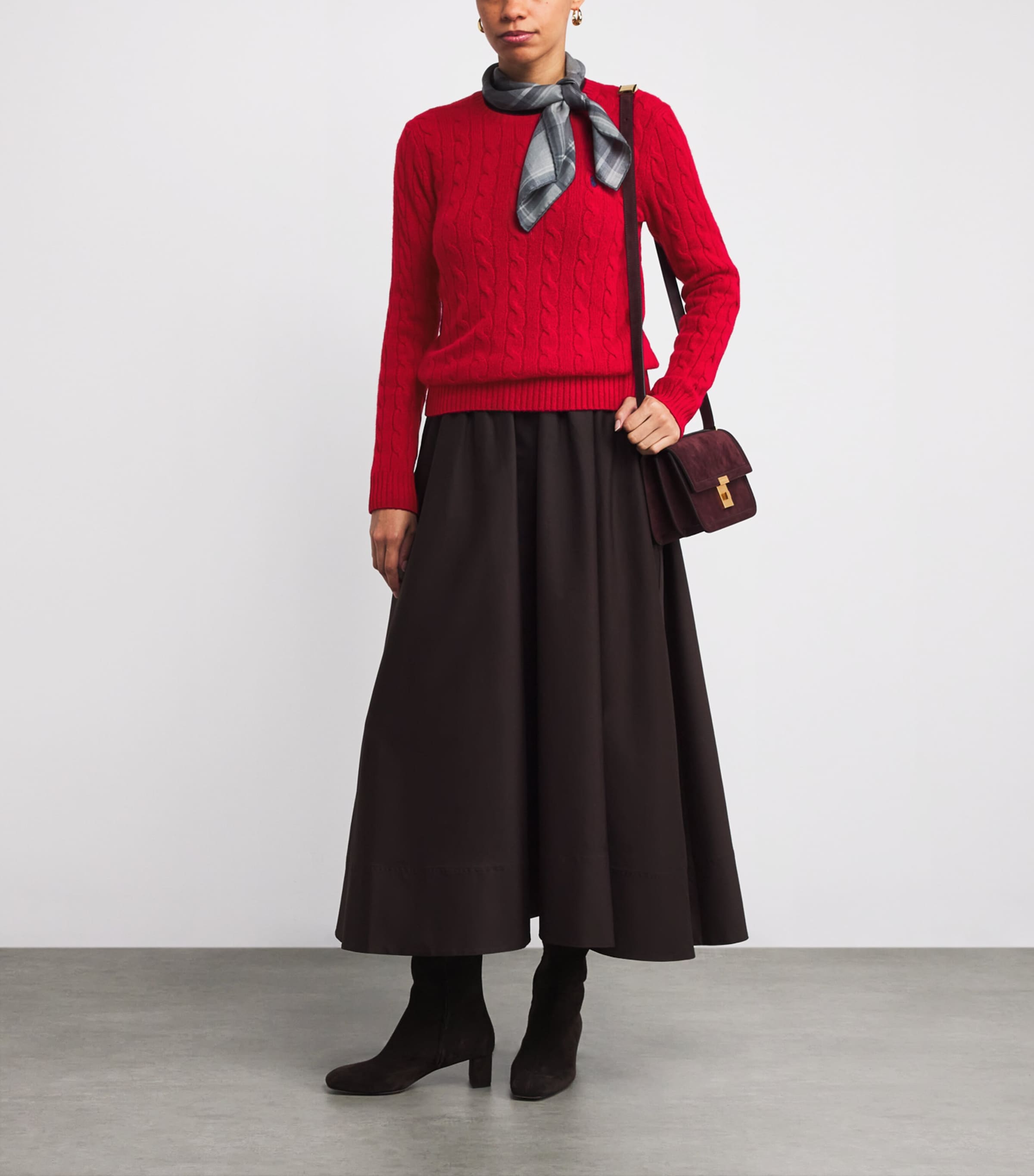 Wool-Cashmere Julianna Sweater FIRESIDE RED Image 2