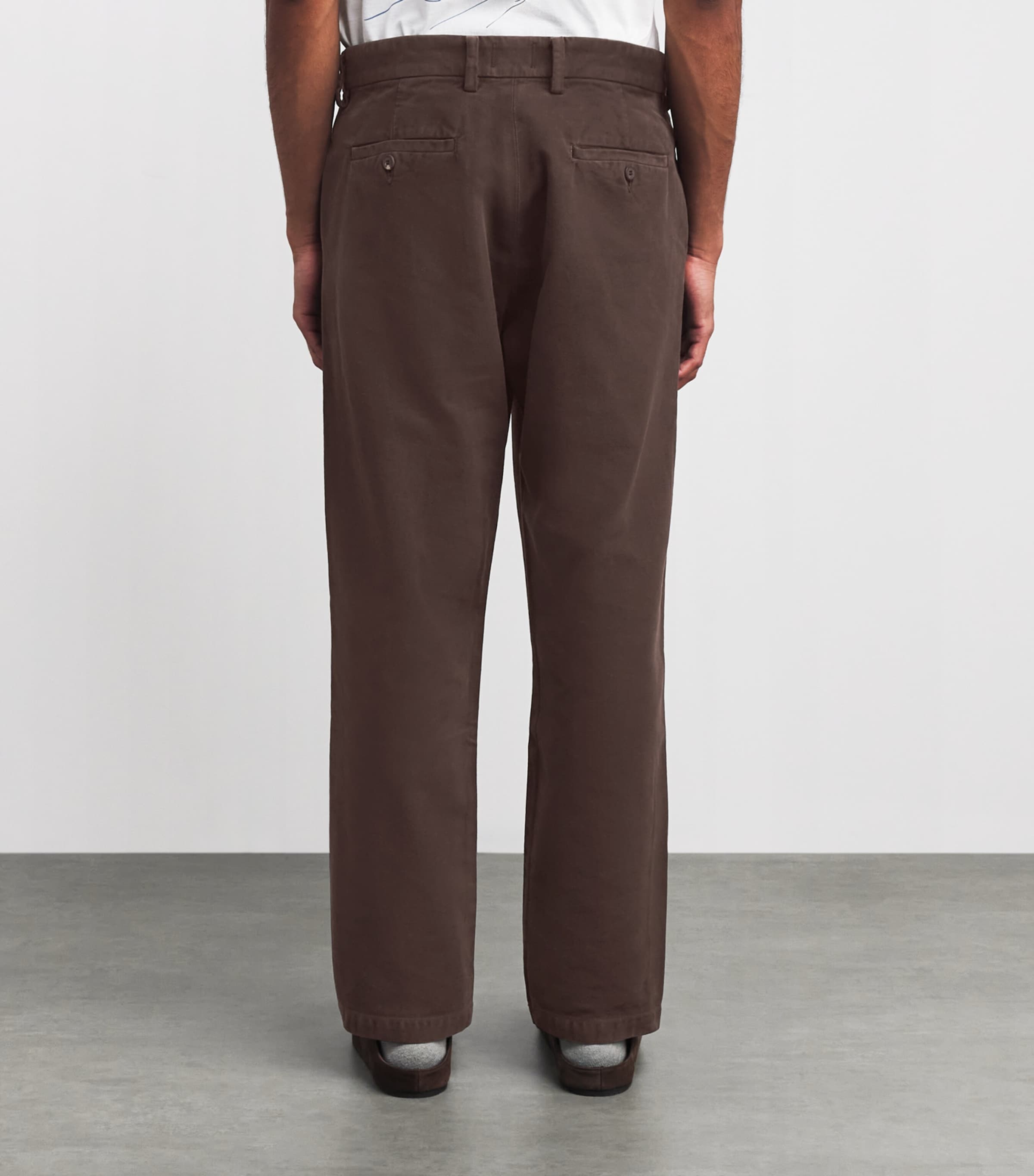 Cotton Flat Front Chinos SANDW Image 4