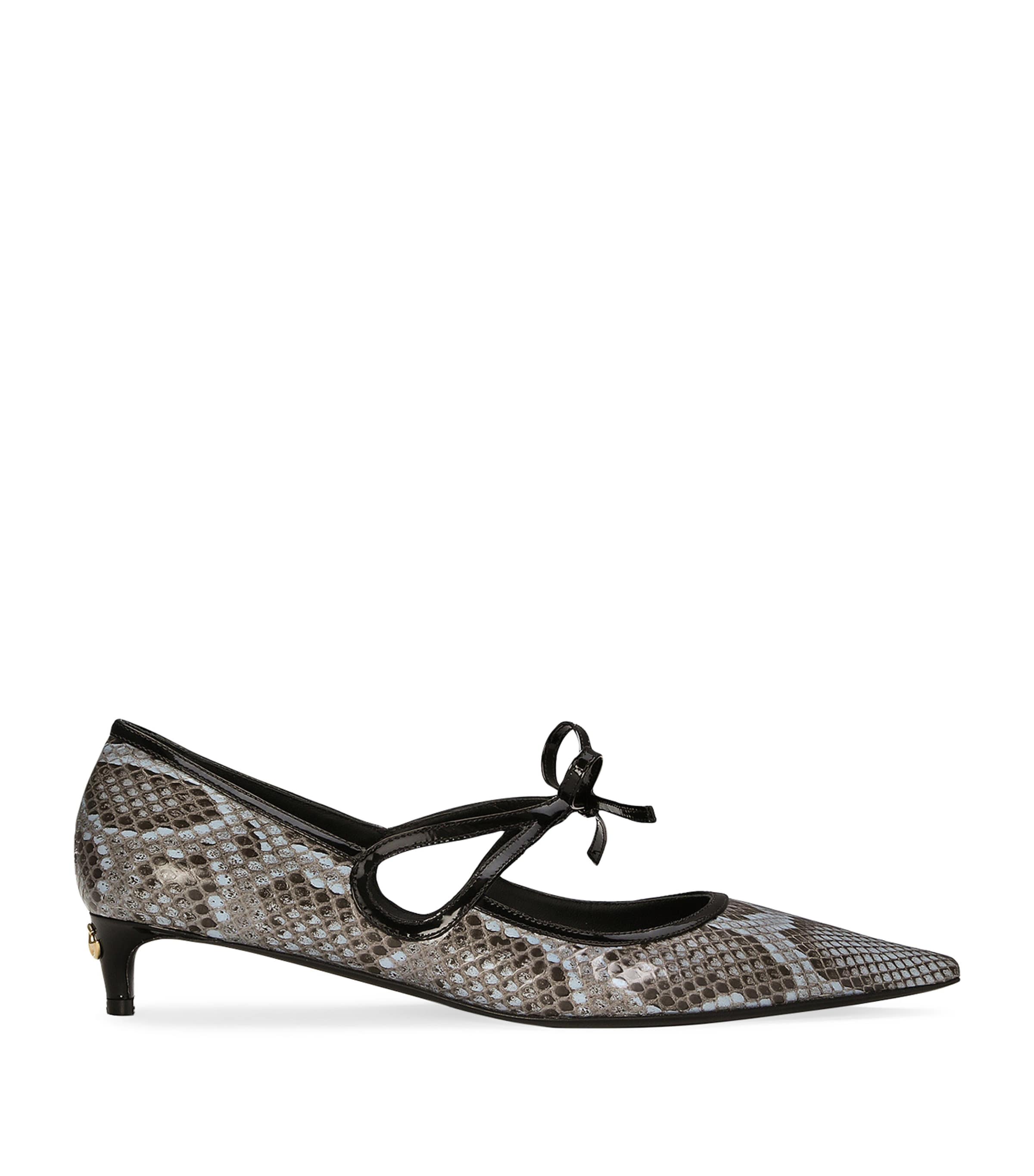 DOLCE & GABBANA PYTHON SKIN KITTEN HEELS