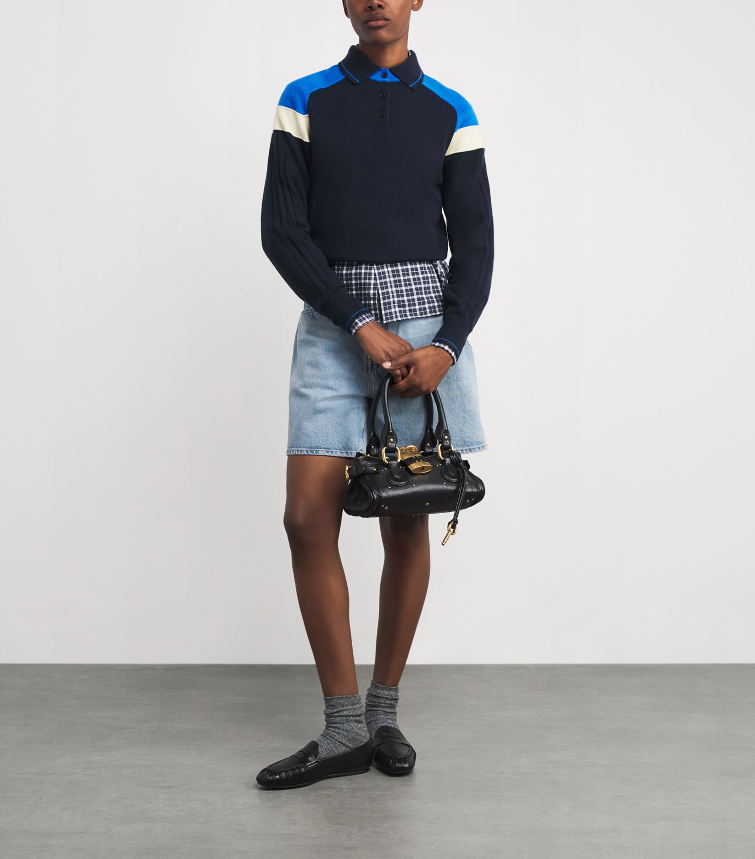 Cashmere Alpine Polo Sweater MIDNIGHT COMBO Image 2