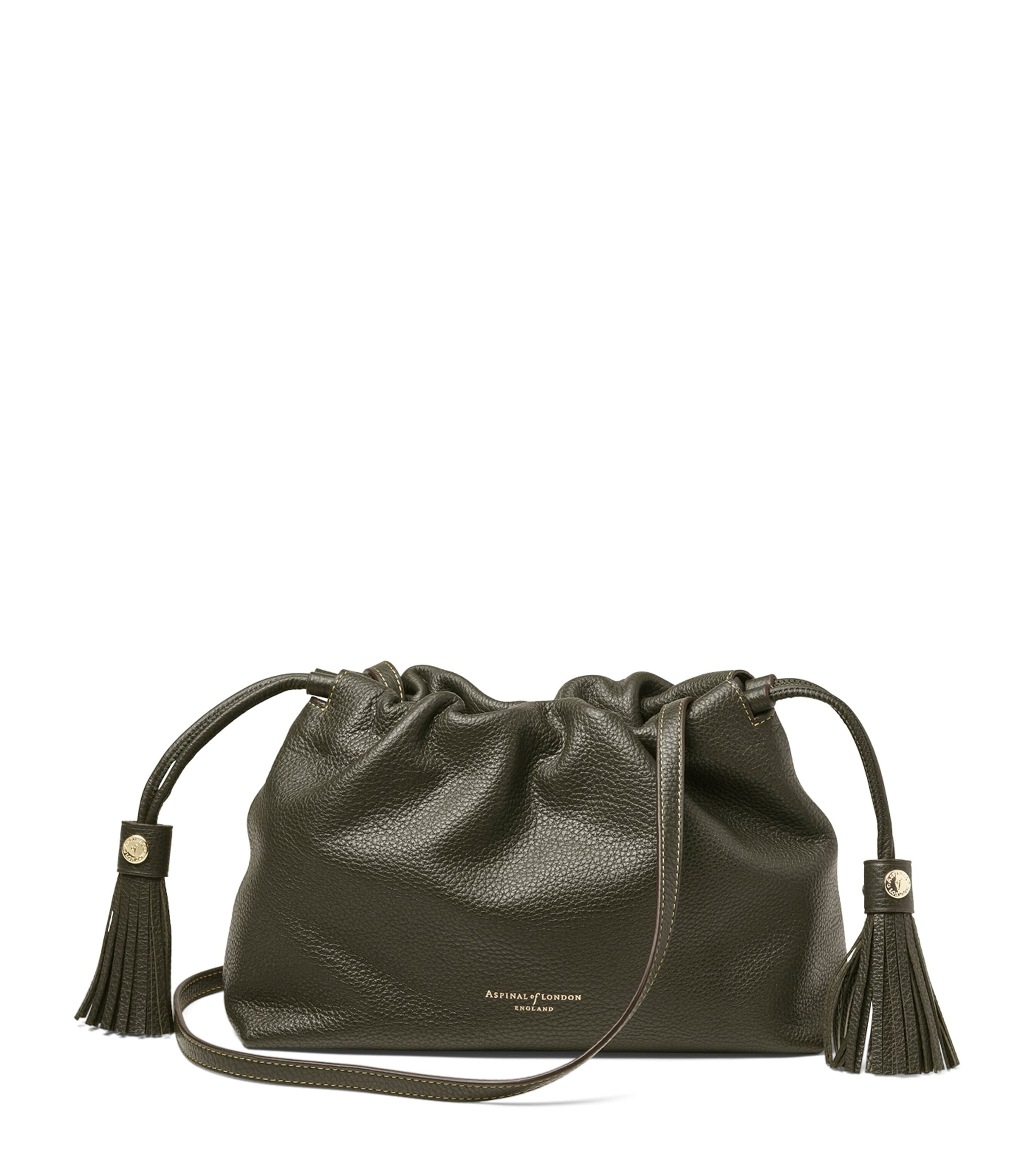 Aspinal Of London Large East West Hudson Cross-body Pouch In Green