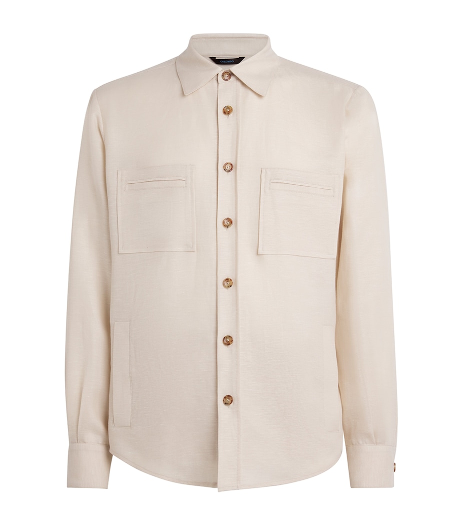 Cashmere-Linen Overshirt 82399 SAND Image 1
