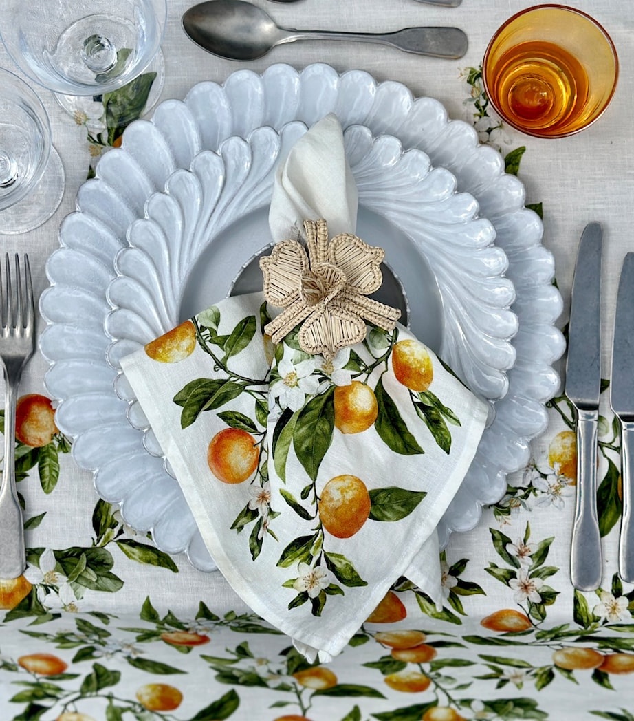 Linen L'Orangerie Tablecloth (380cm x 165cm) ORANGE Image 8