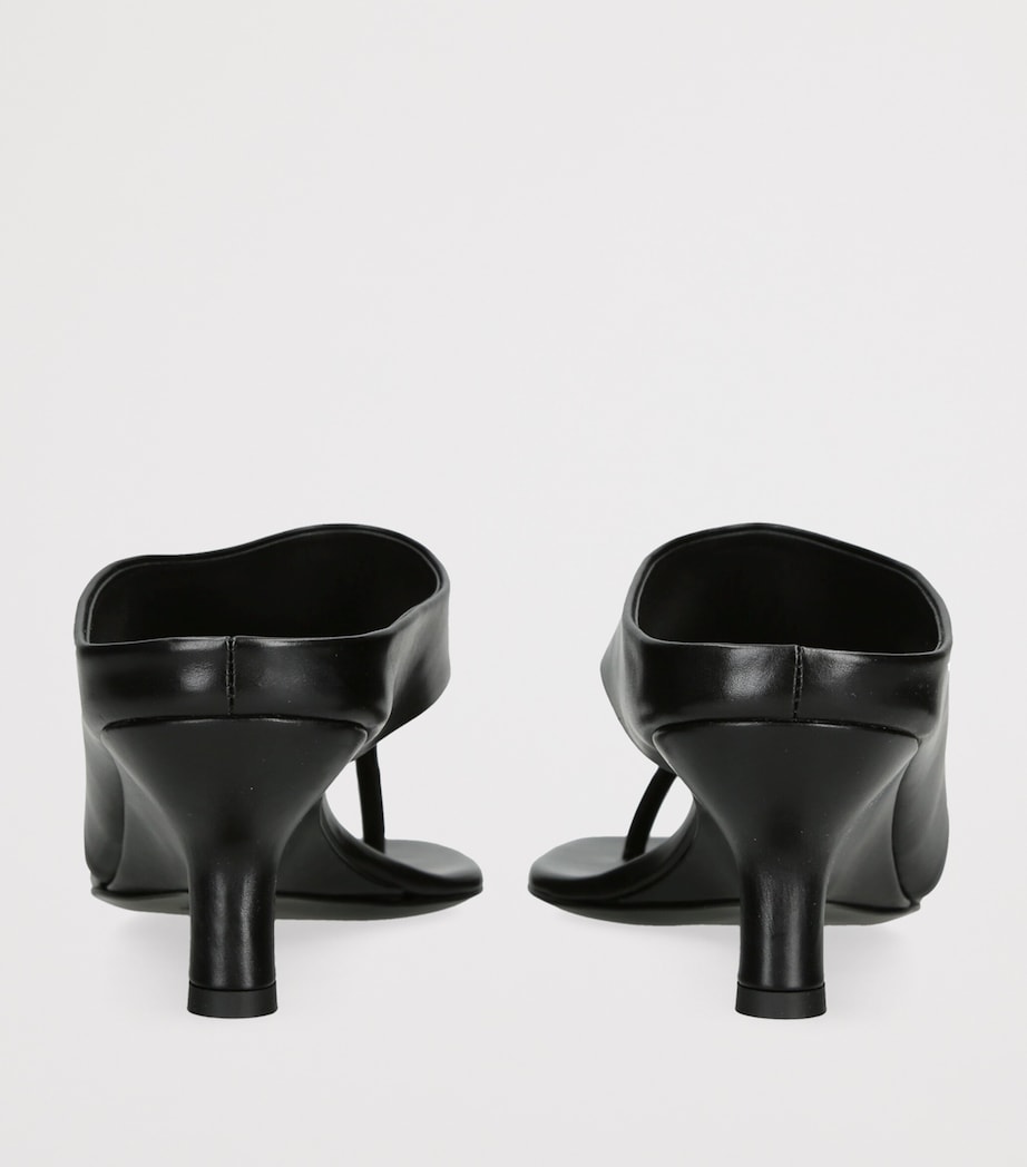 Khaite Leather Marlow Heeled Mules 55 Black Image 6