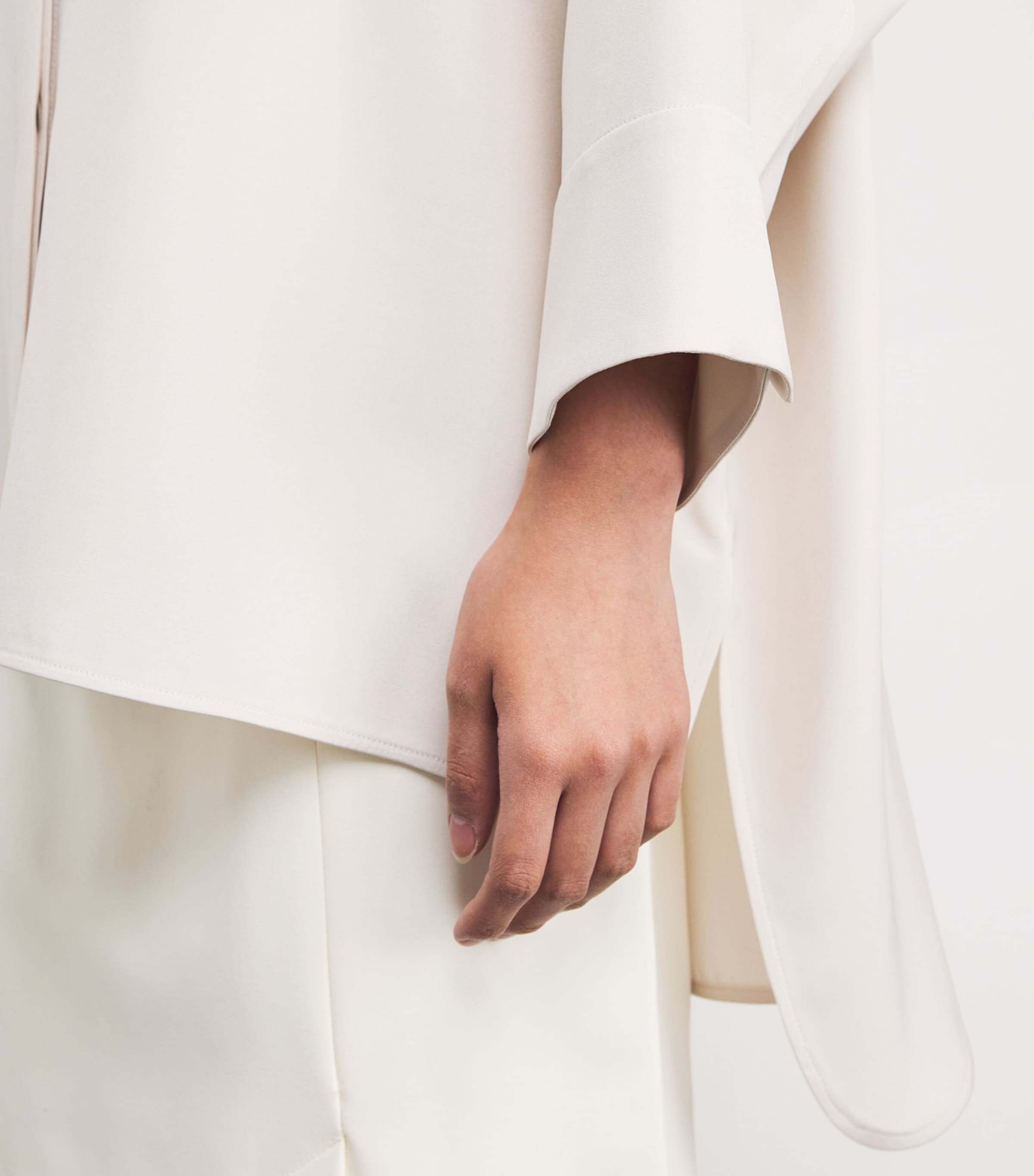 Silk-Blend Shirt Jacket OPTICAL WHITE Image 6