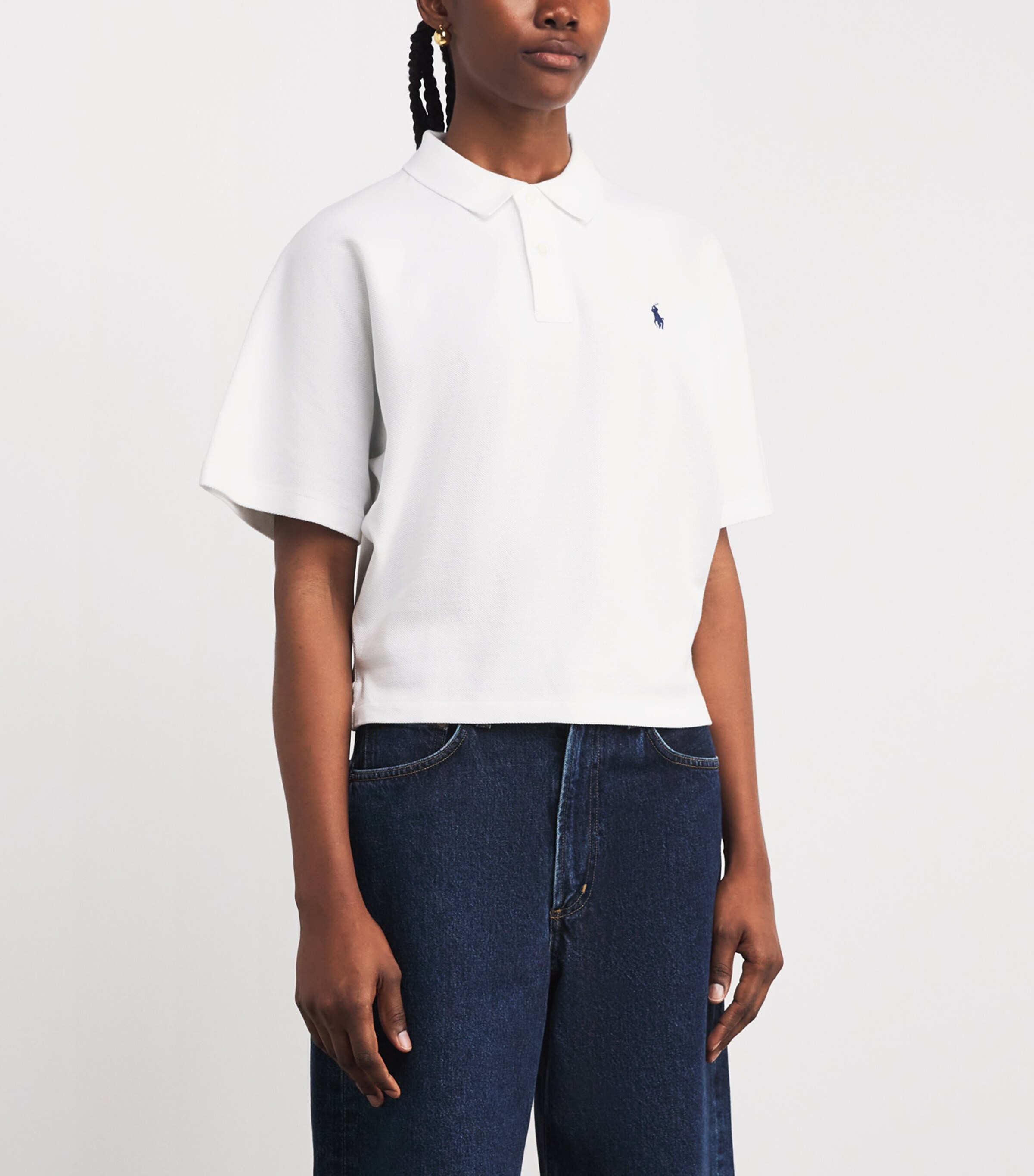 Cotton Polo Shirt WHITE Image 3