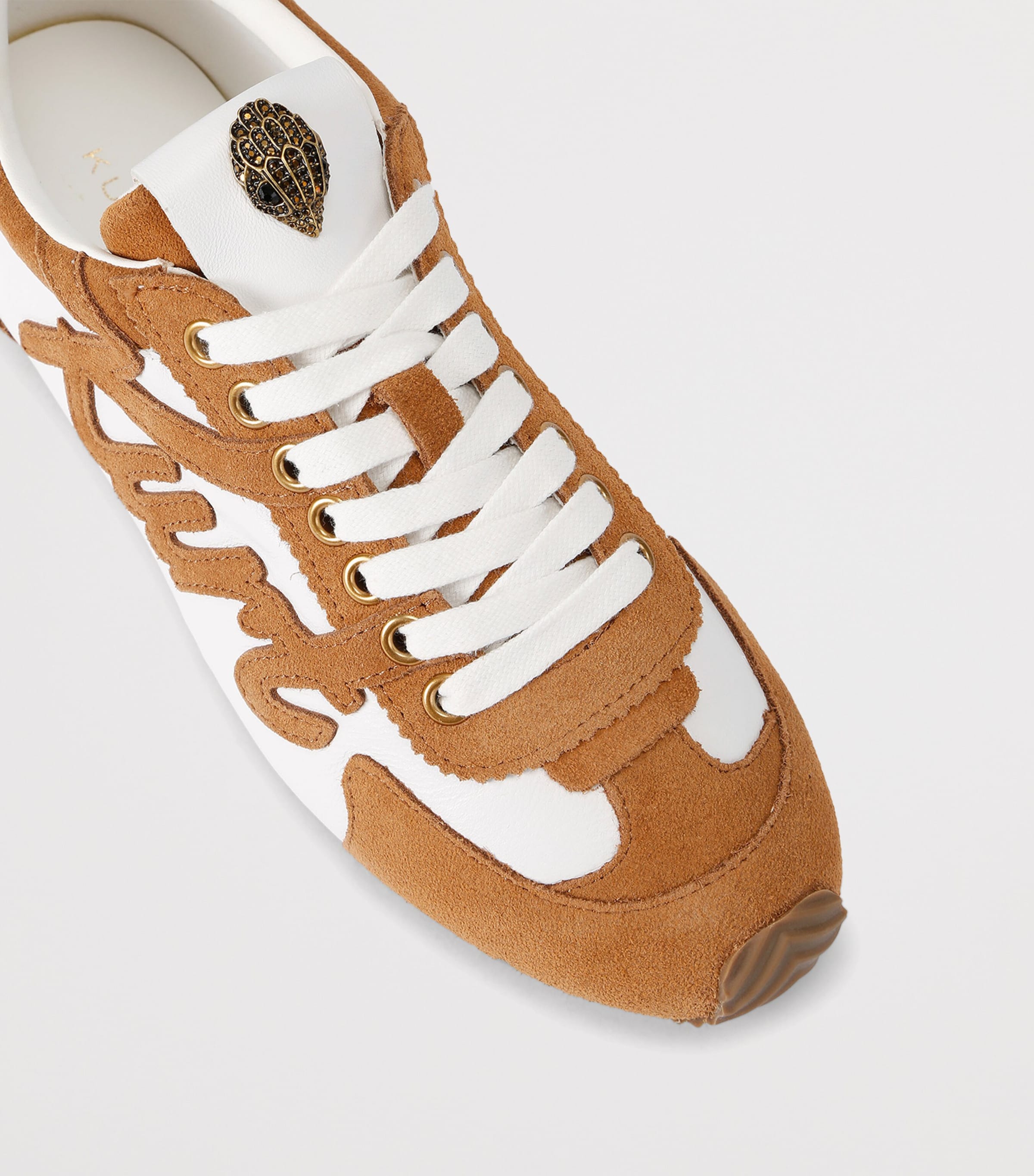 Kurt Geiger London Leather-Suede Islington Sneakers Tan Comb Image 2