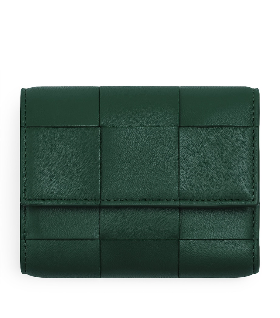Leather Intreccio Trifold Wallet 3049 Image 1