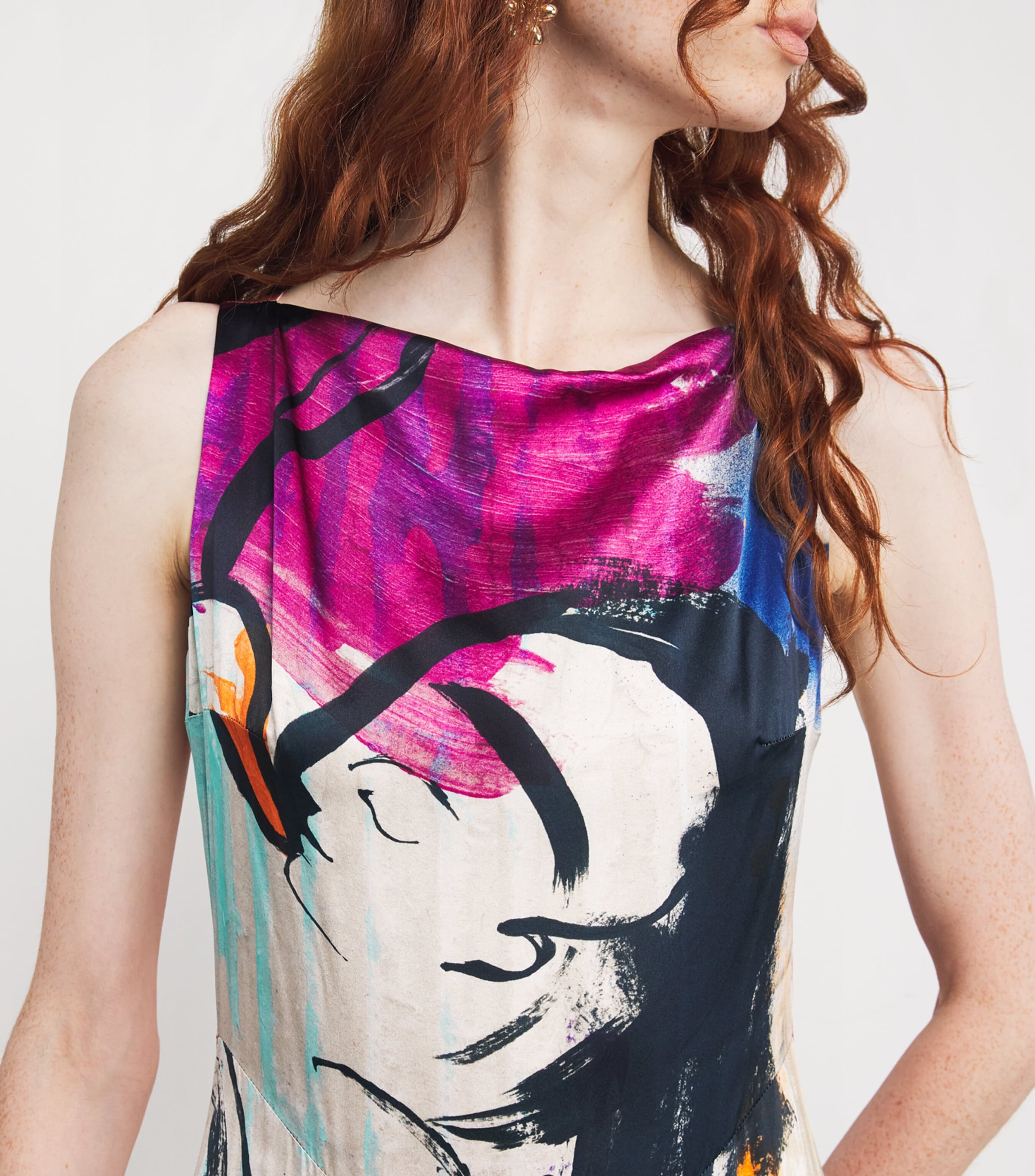 Roksanda Womens Silk Munir Midi Dress Chalk Leda Image 4