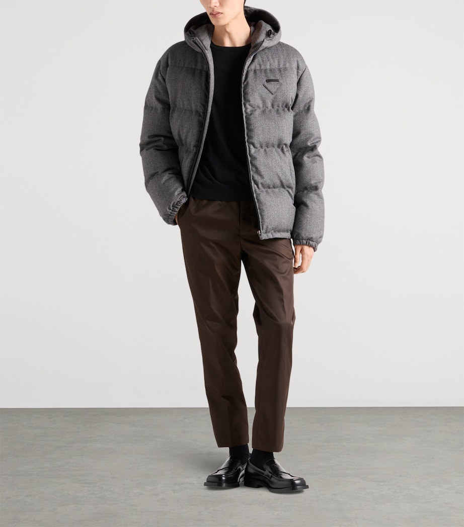Wool Fleece Puffer Jacket F0031 Image 2