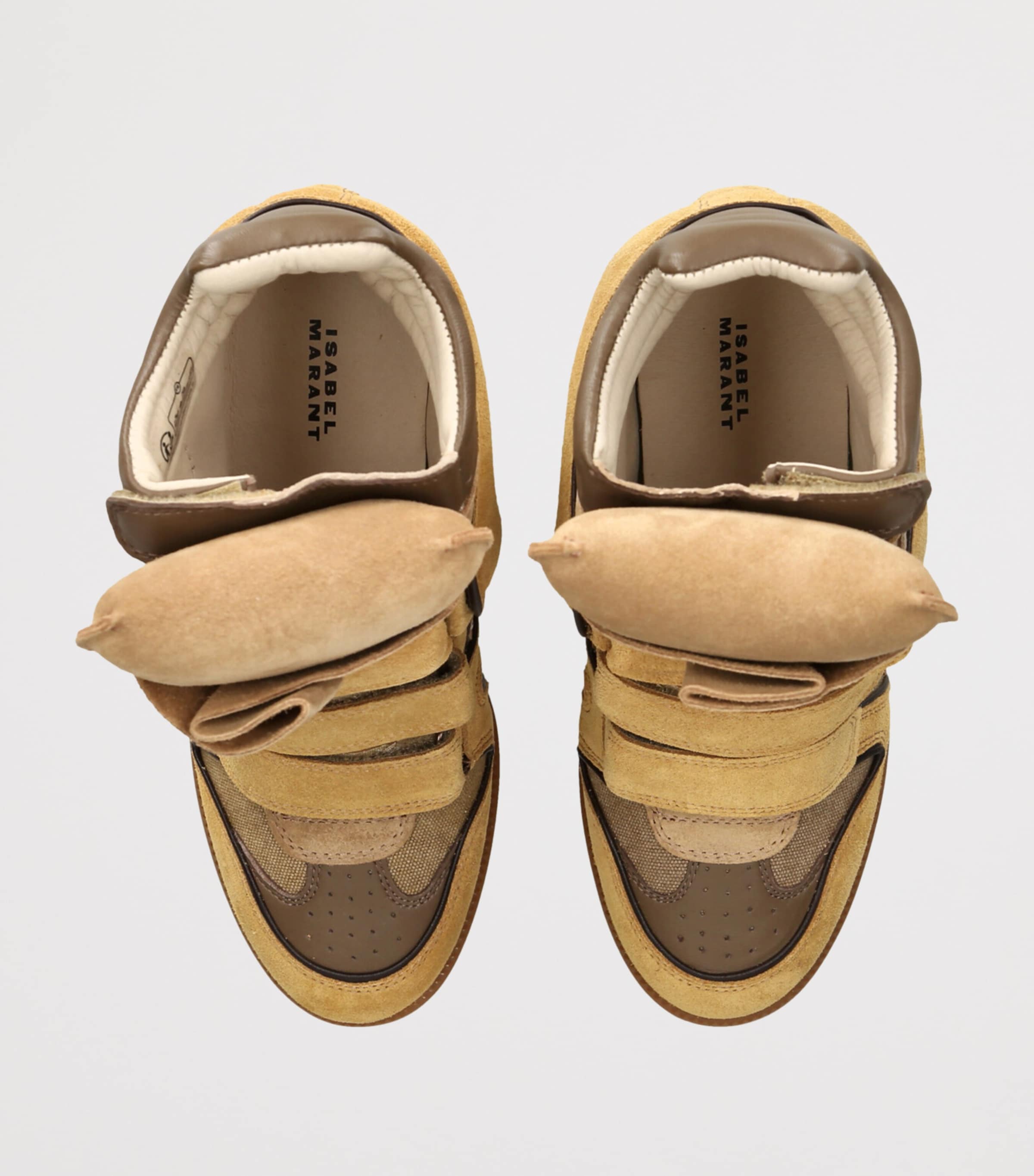 Isabel Marant Suede Bekett Wedge Sneakers 50 Khaki Image 4