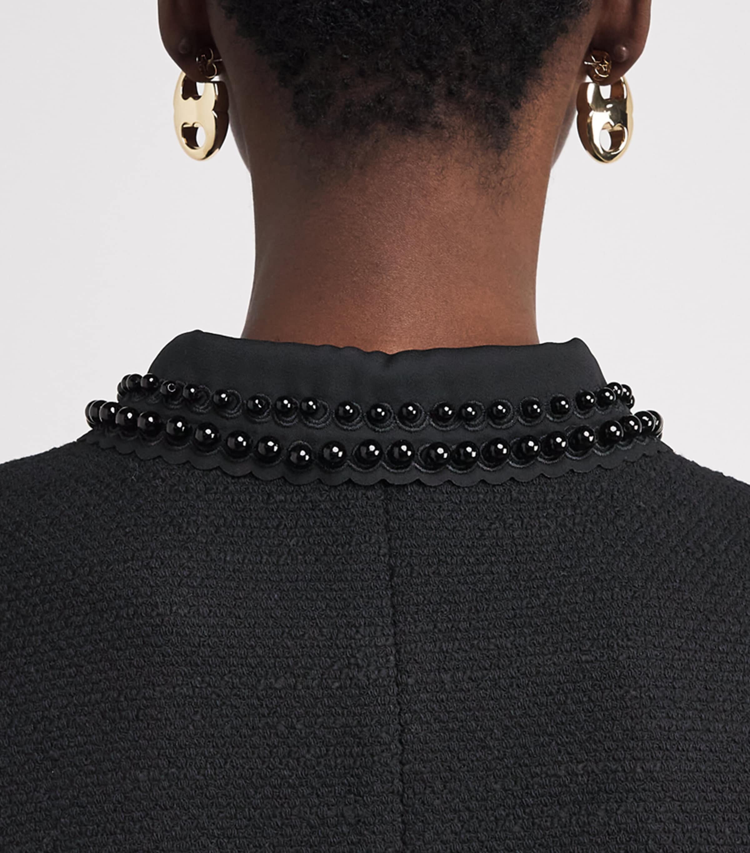 Tweed Sleeveless Shirt BLACK Image 6