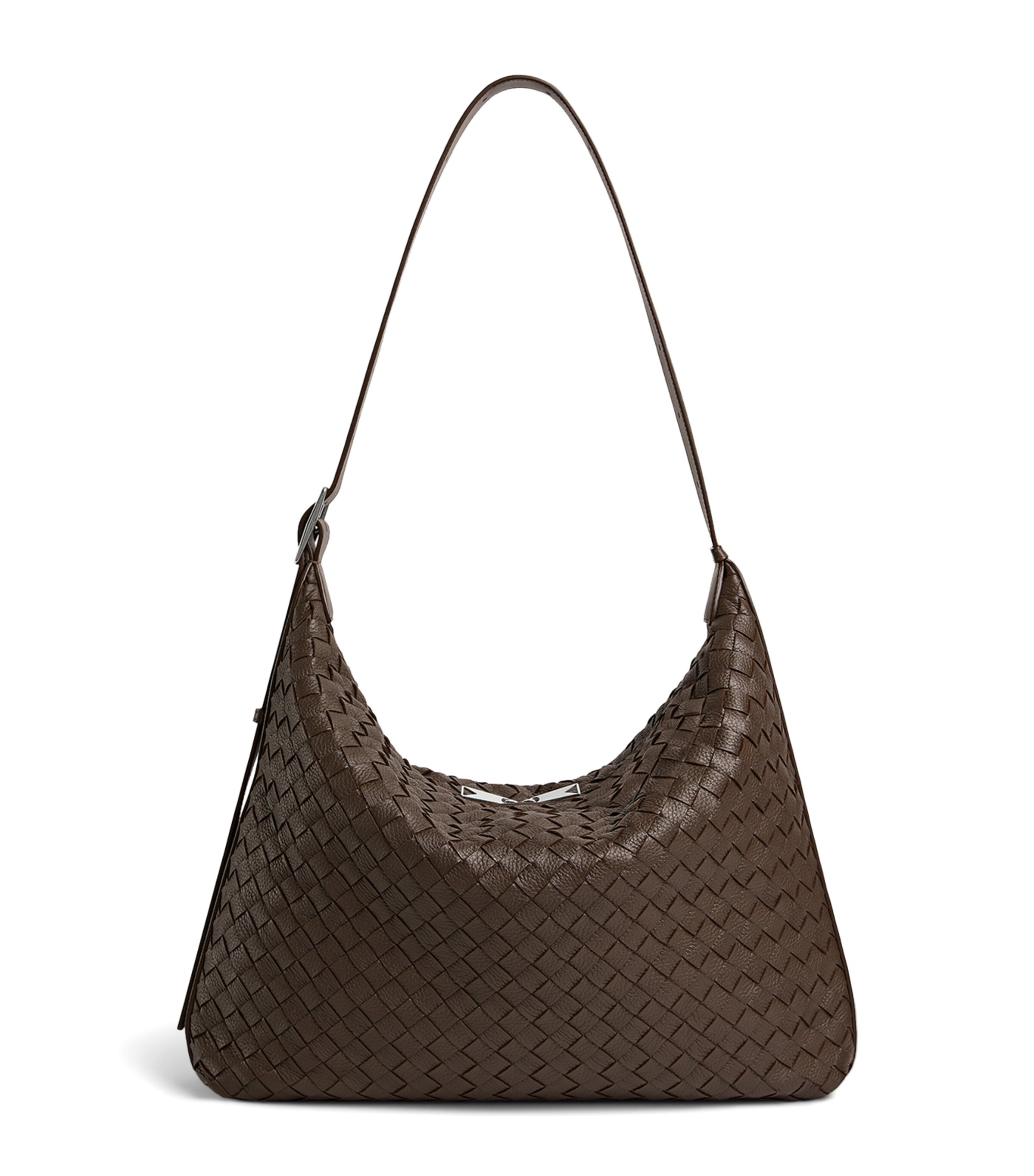Bottega Veneta Leather Intrecciato Traveller Cross-Body Bag Image 1