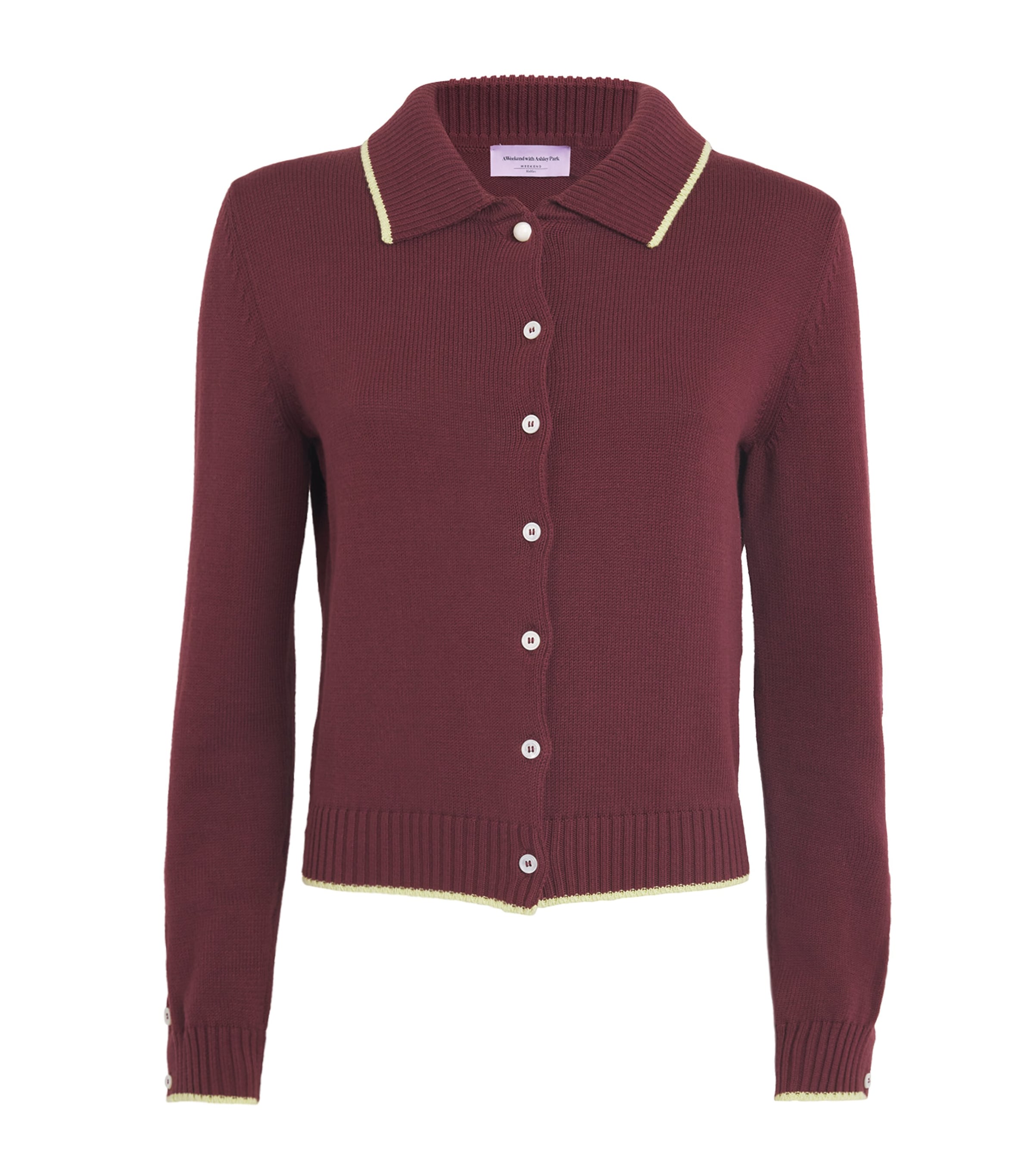 Cotton-Blend Cardigan BORDEAUX Image 1