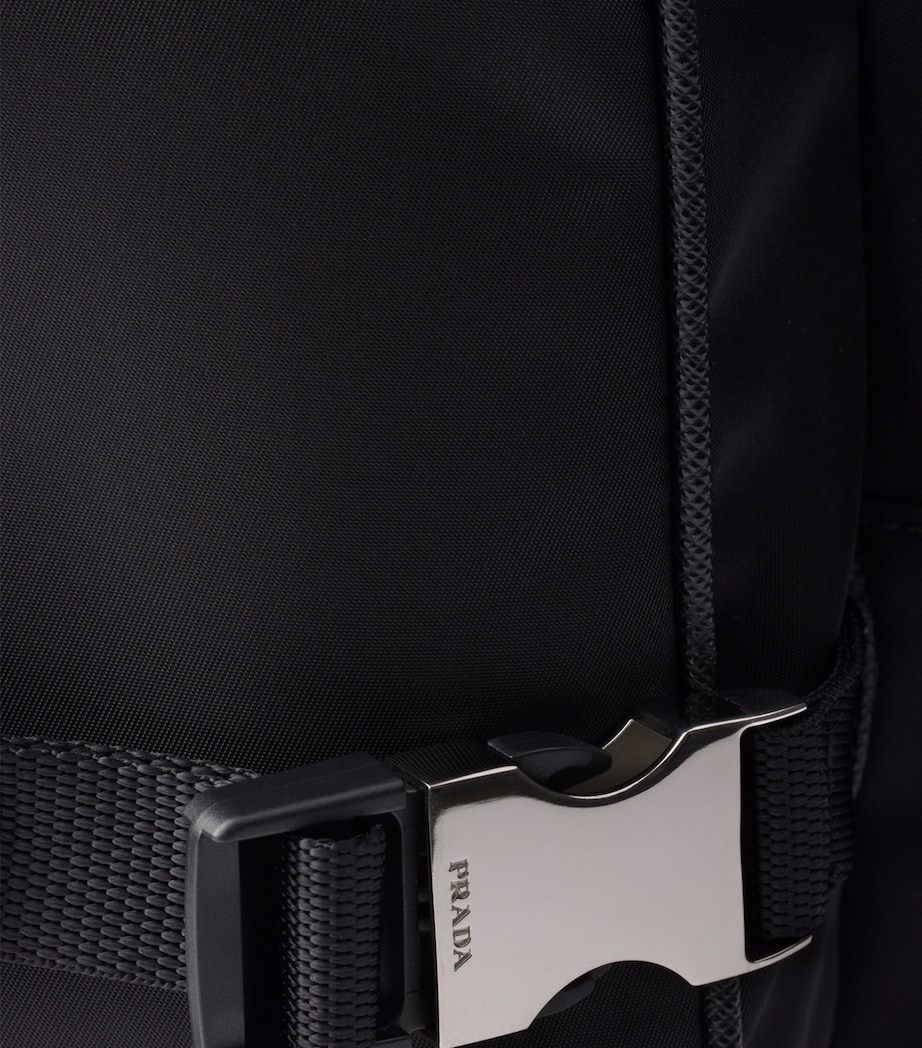 Large Re-Nylon and Leather Messenger Bag F0002 Image 5