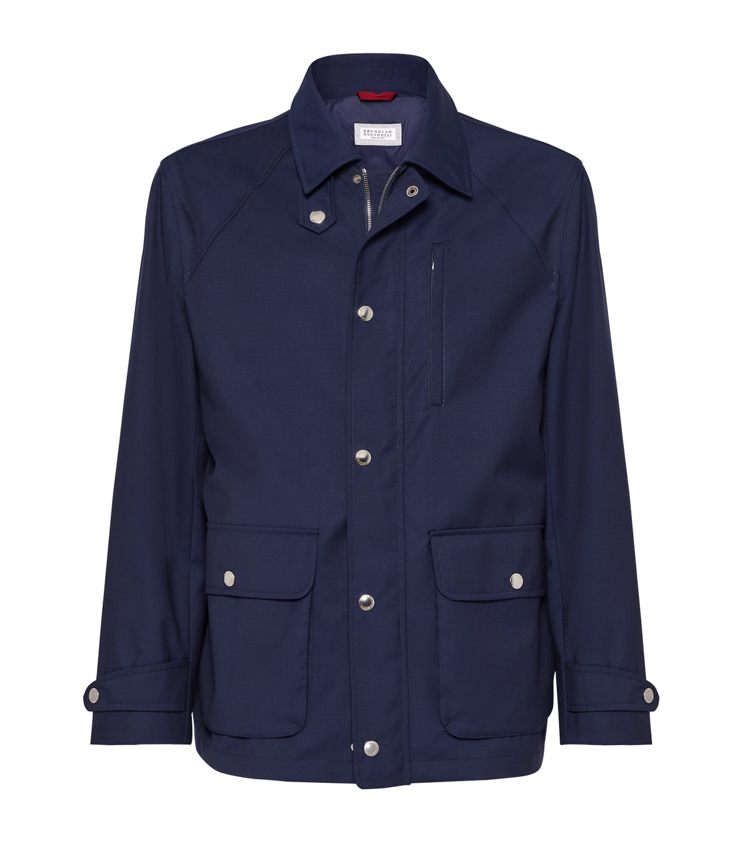 Brunello Cucinelli Raglan-sleeve Field Jacket In Blue