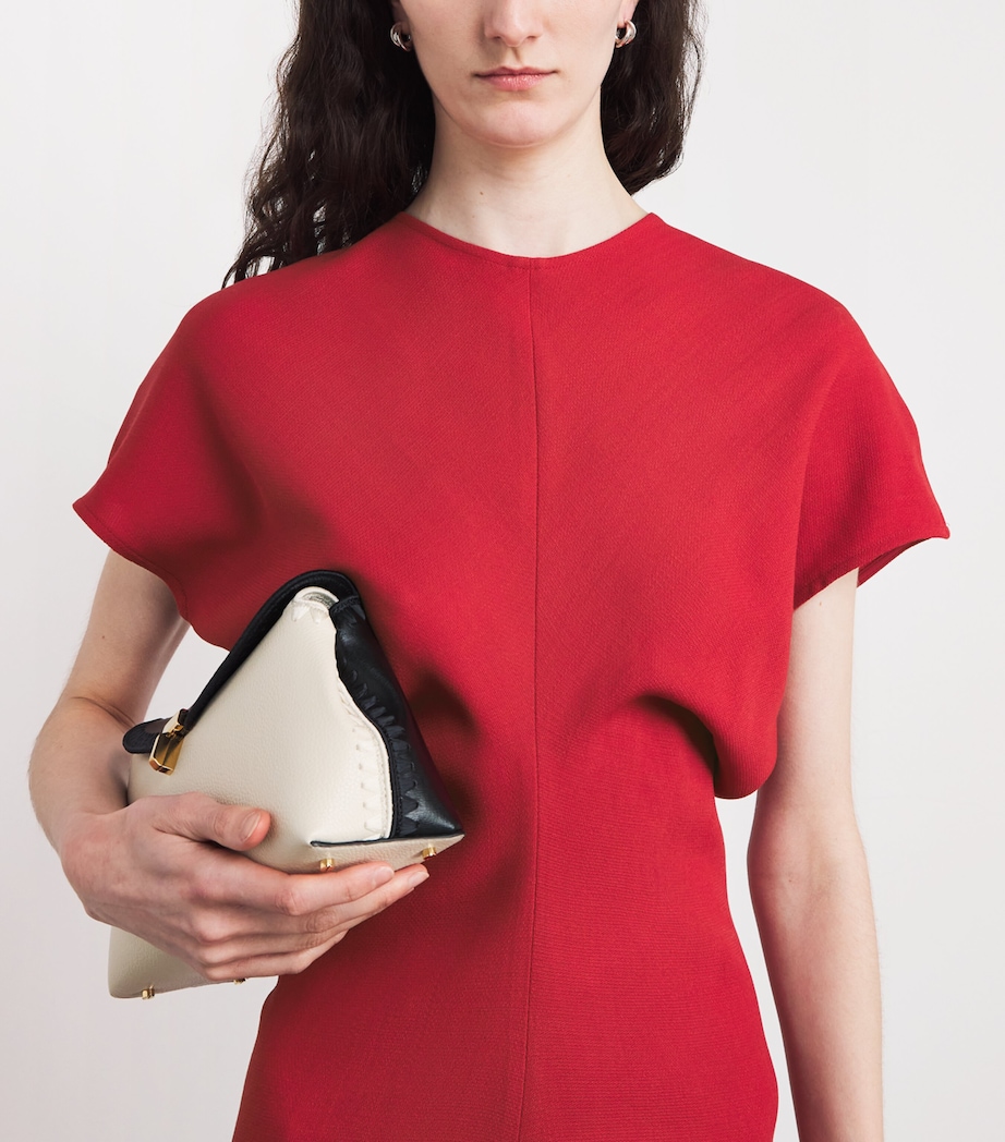 Wool Slouch-Waist Midi Dress 344 POPPY Image 4