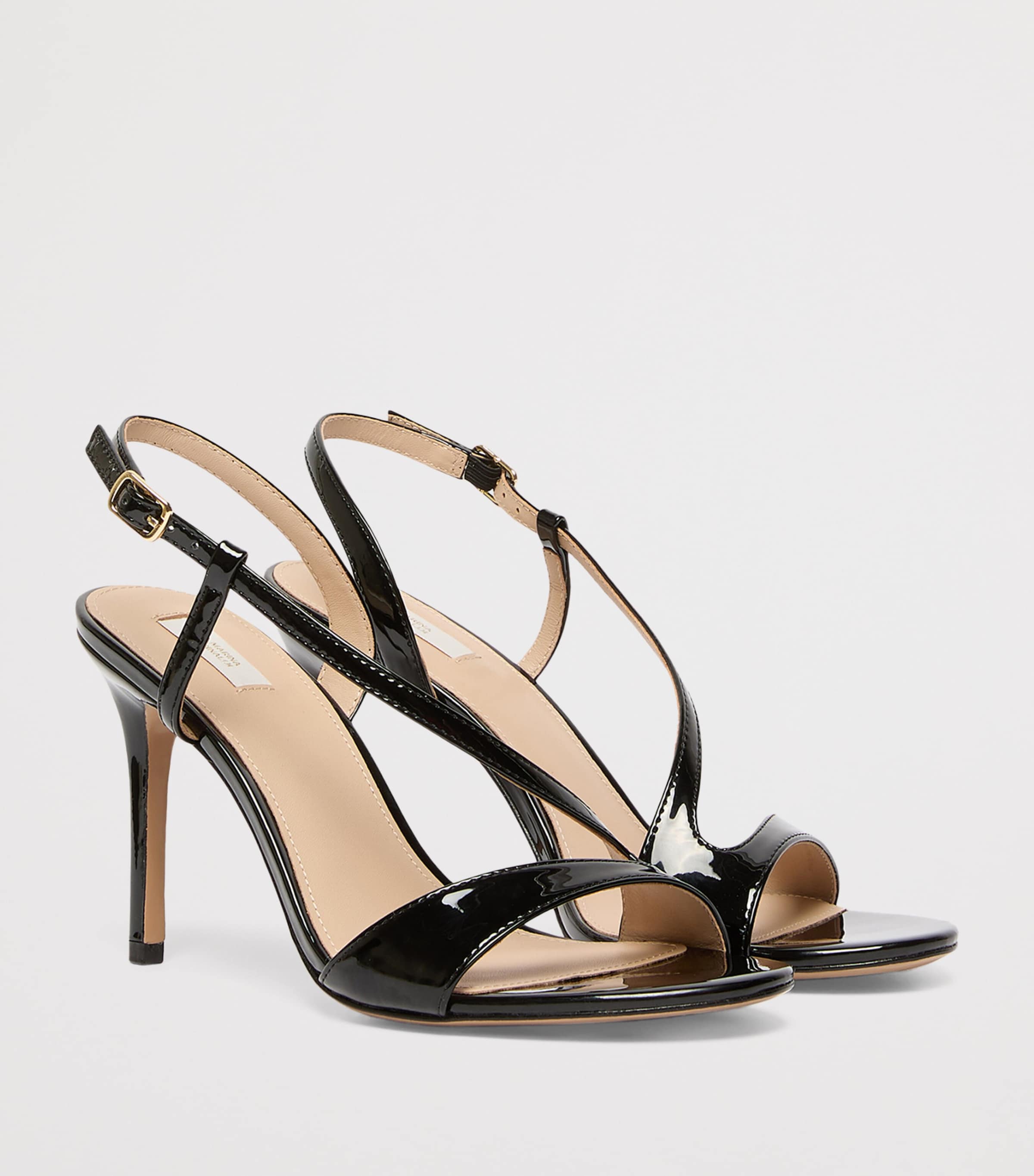 Marina Rinaldi Mirror-Finish Sandals 100 Black Image 3