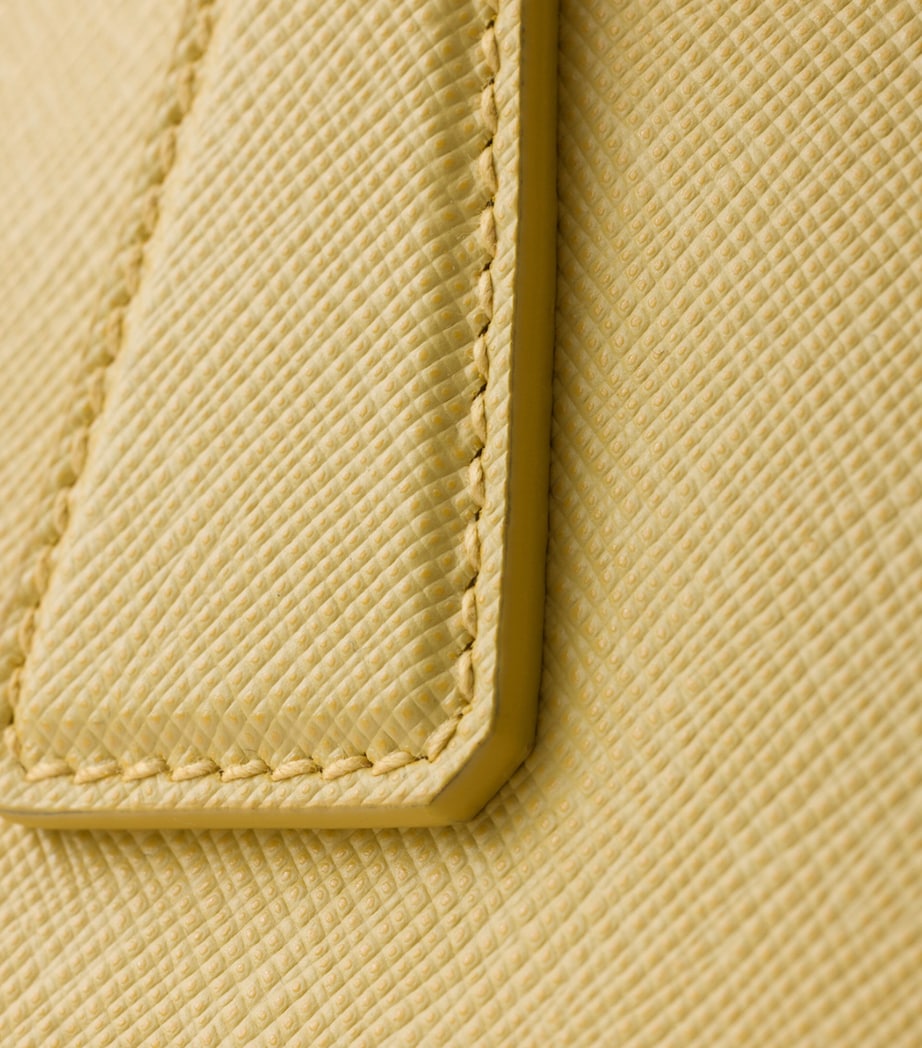 Prada Small Leather Galleria Top-Handle Bag Yellow Image 7