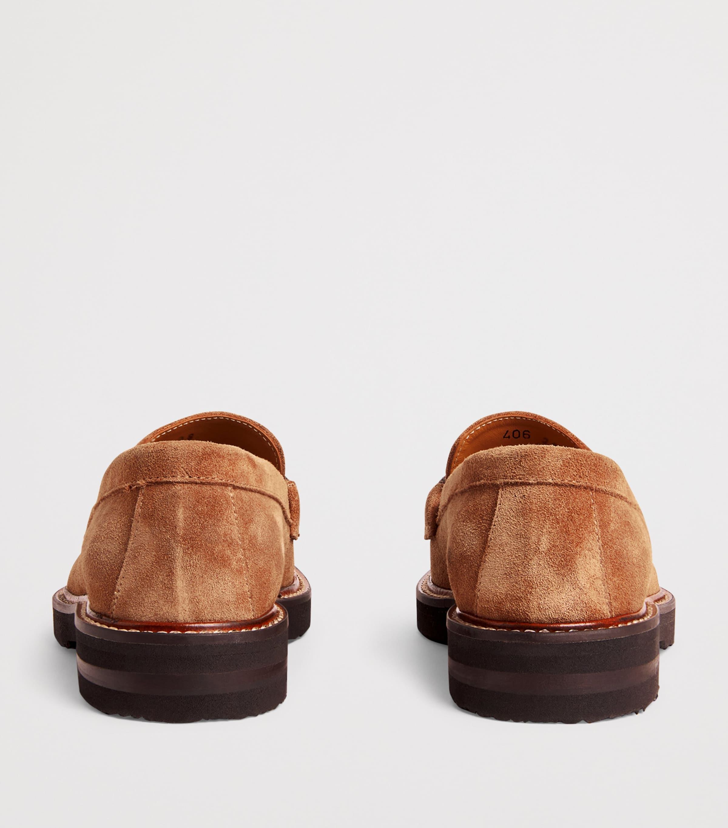 Eleventy Suede Embellished Loafers Visone Image 4