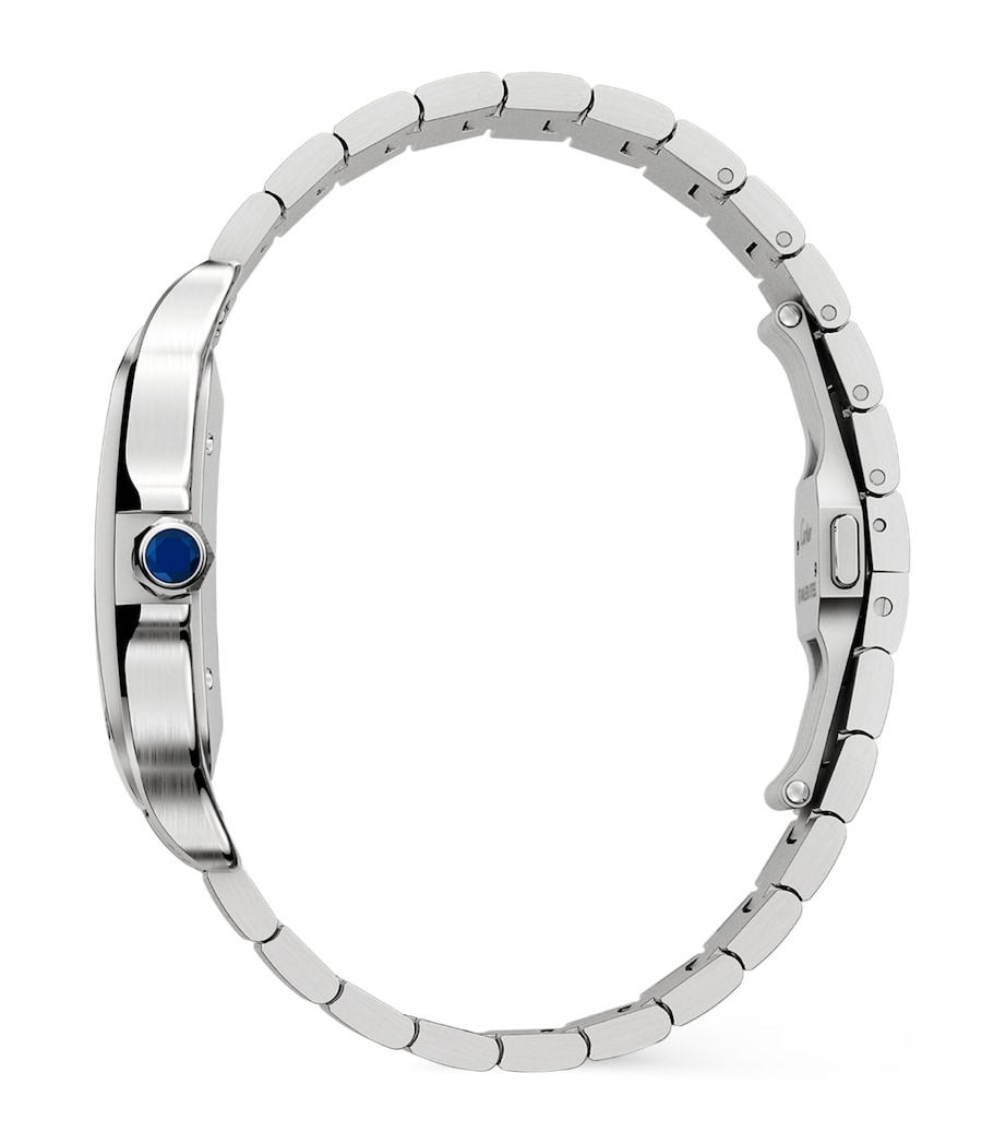 Large Steel Santos de Cartier Watch 39.8mm GREY Image 4